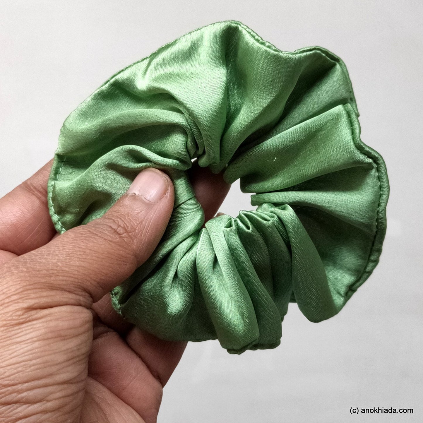 Anokhi Ada Handmade Satin Scrunchie for Girls and Women (15-163 Scrunchie)
