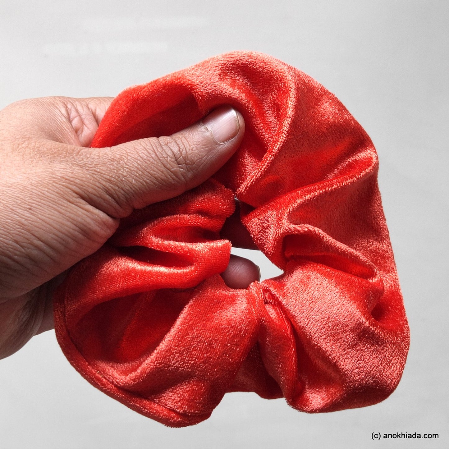 Anokhi Ada Handmade Velvet Scrunchie for Girls and Women (15-180 Scrunchie)