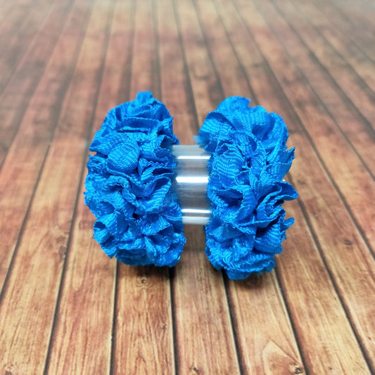 Anokhi Ada Sky Blue Fabric small Scrunchie for Girls and Women (15-19 Scrunchie, 2 Pcs)