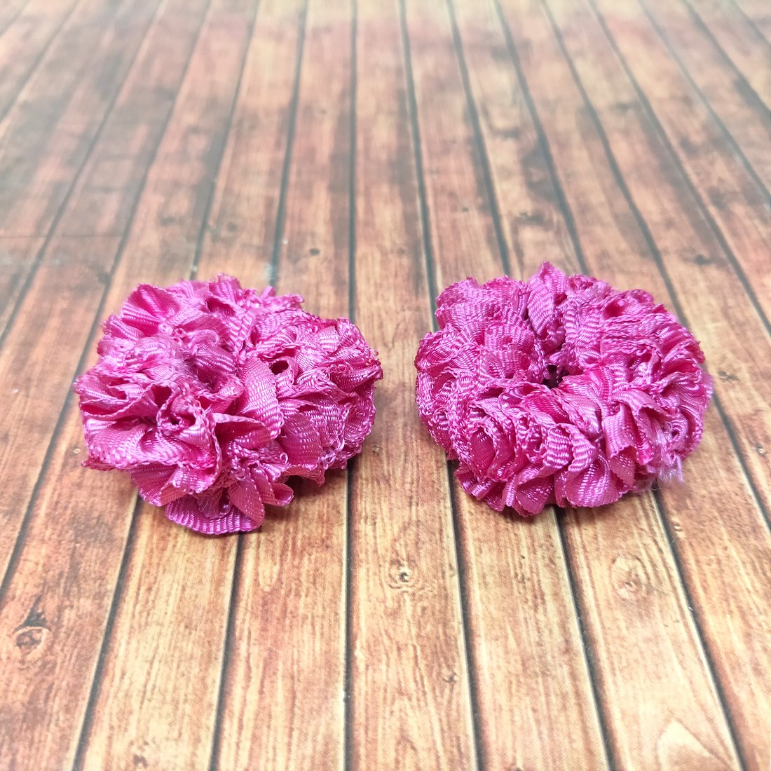 Anokhi Ada Pink Fabric small Scrunchie for Girls and Women (15-20 Scrunchie, 2 Pcs)