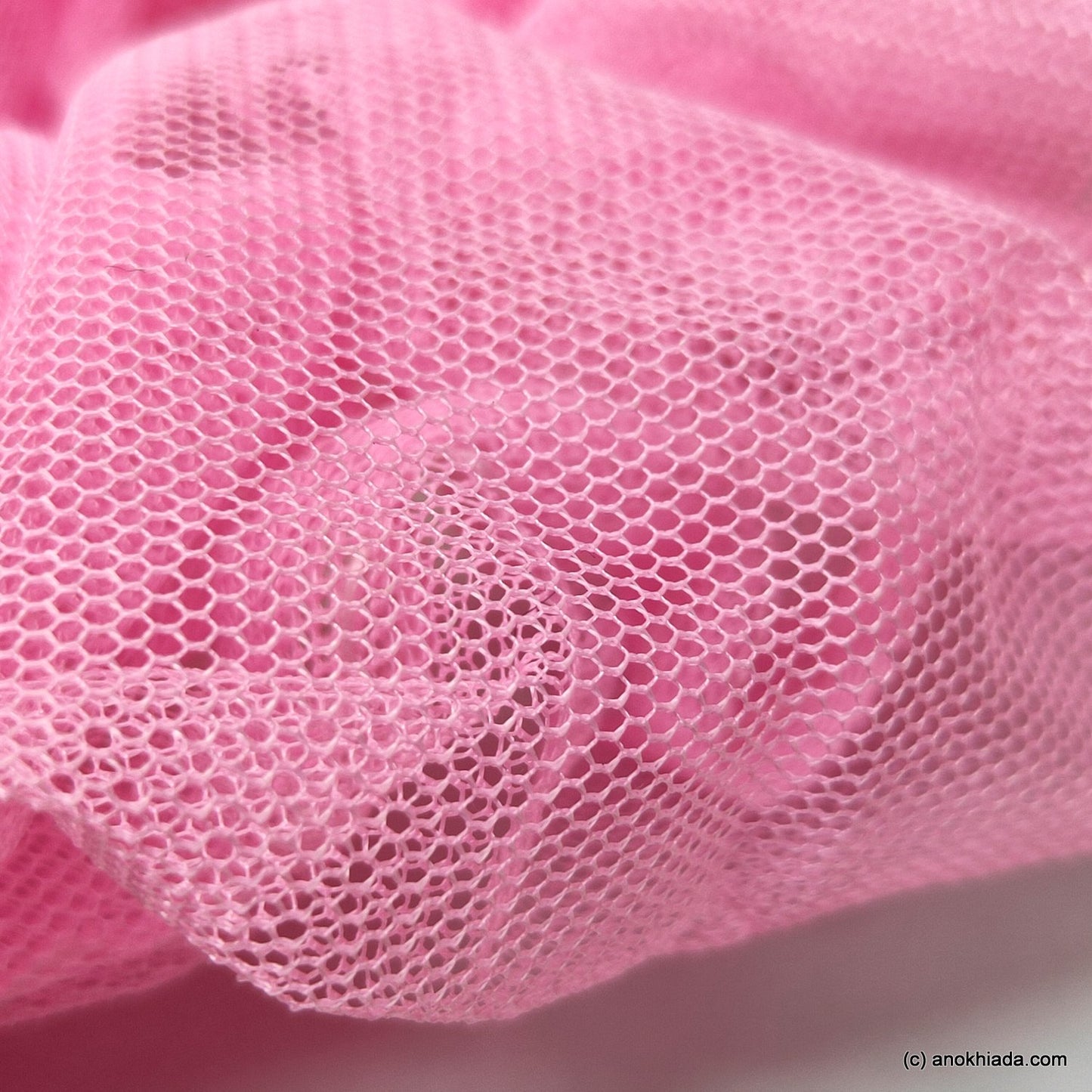 Anokhi Ada Handmade Stylish Pink Net Scrunchie for Girls and Women (15-203 Scrunchie)