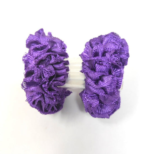 Anokhi Ada Purple Fabric small Scrunchie for Girls and Women (15-21 Scrunchie, 2 Pcs)