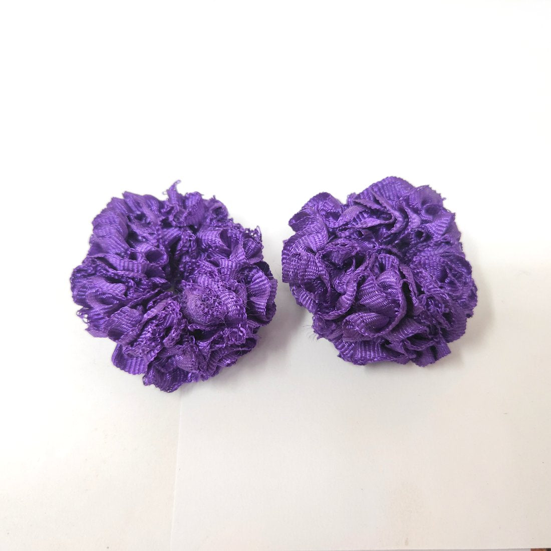 Anokhi Ada Purple Fabric small Scrunchie for Girls and Women (15-21 Scrunchie, 2 Pcs)