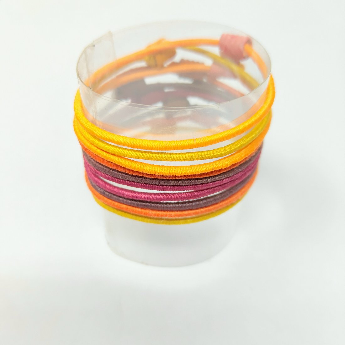 Anokhi Ada small size Elastic Rubber for Girls and Women (15-22 Ponytail Holders, 10 Pcs Assorted Colour Rubber)