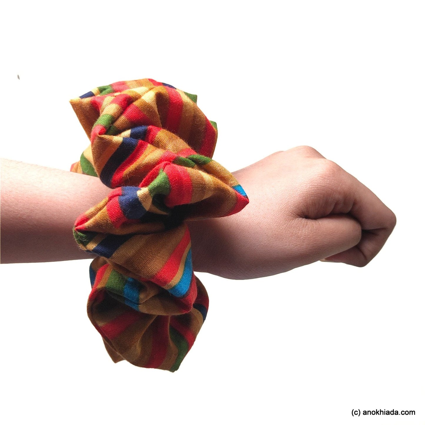 Rainbow Rayon Scrunchie (15-228 Scrunchie)