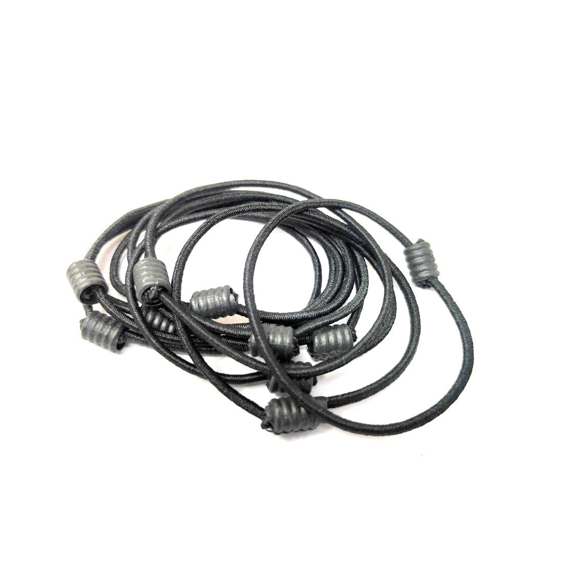 Anokhi Ada small size Black Elastic Rubber for Girls and Women (15-24 Ponytail Holders, 10 Pcs of Rubber)