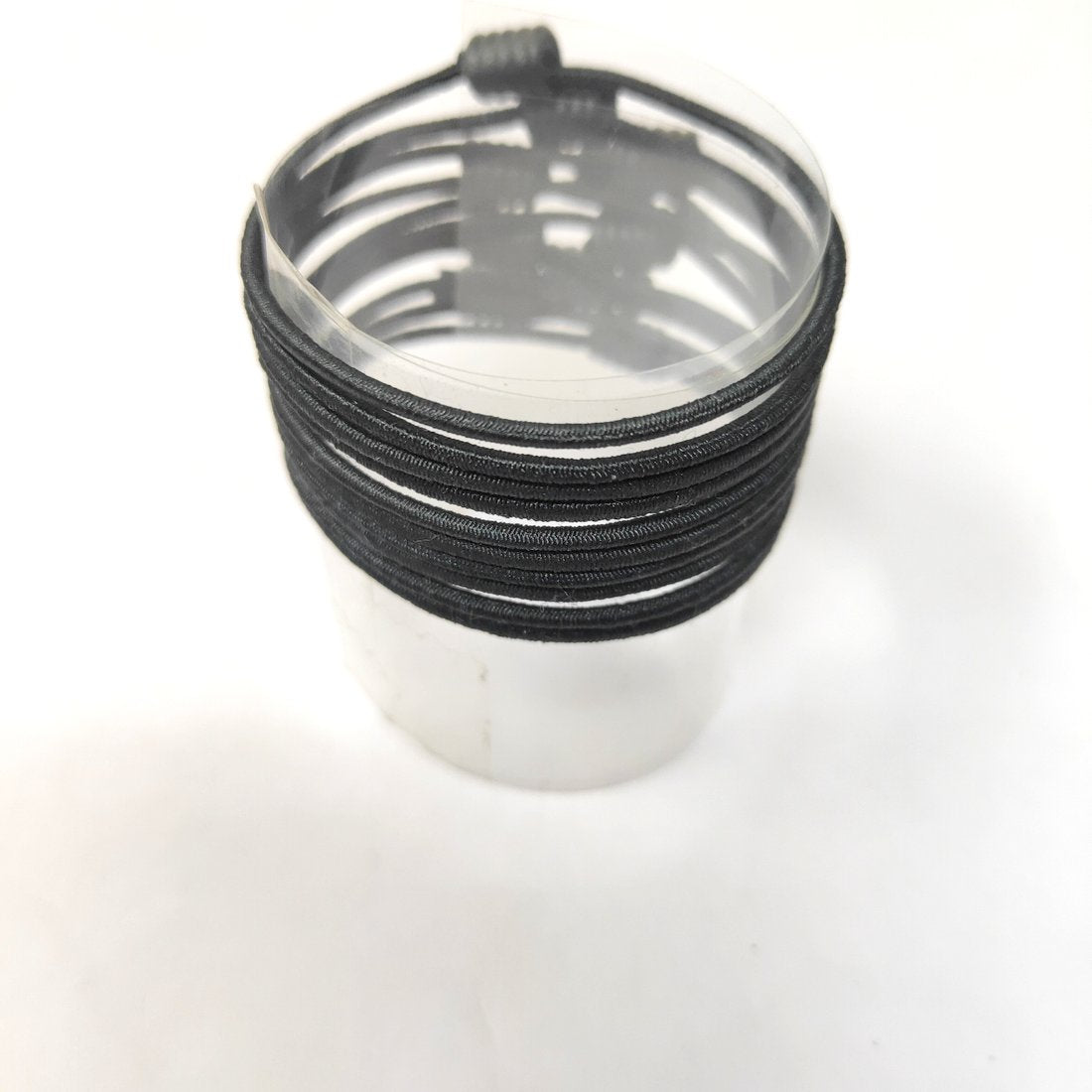 Anokhi Ada small size Black Elastic Rubber for Girls and Women (15-24 Ponytail Holders, 10 Pcs of Rubber)