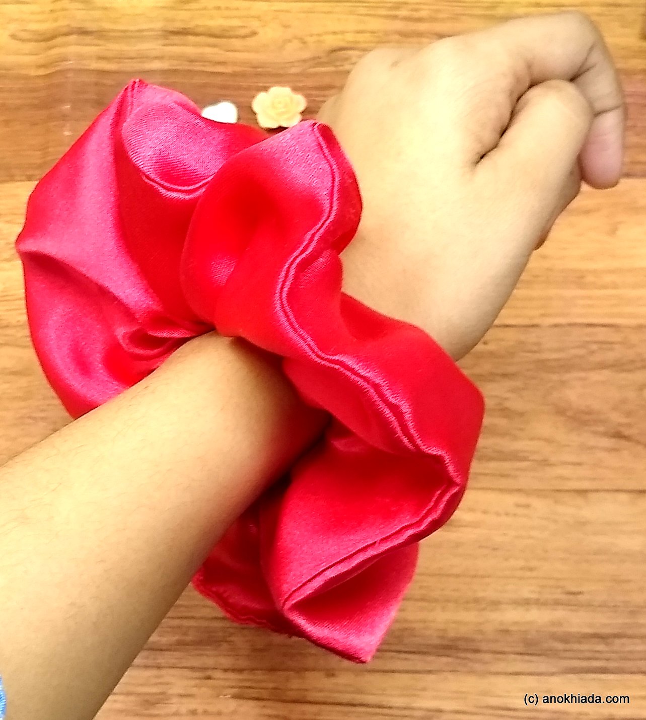 Anokhi Ada Handmade Satin Scrunchie for Girls and Women (15-47 Scrunchie)