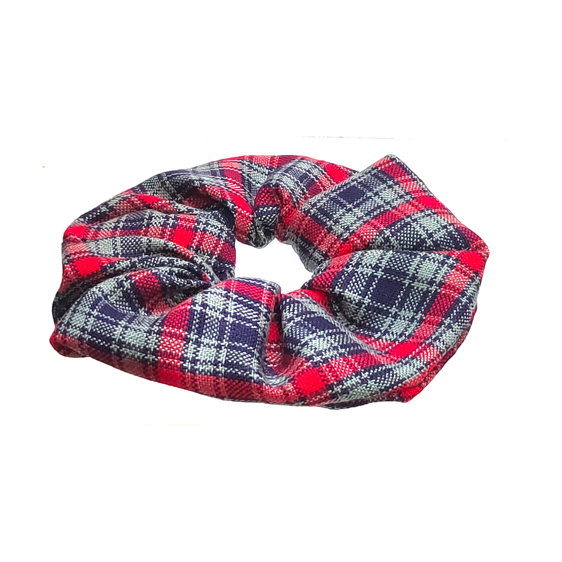 Anokhi Ada Handmade Multi-Colour Check Pattern Fabric Scrunchie for Girls and Women (15-51 Scrunchie)