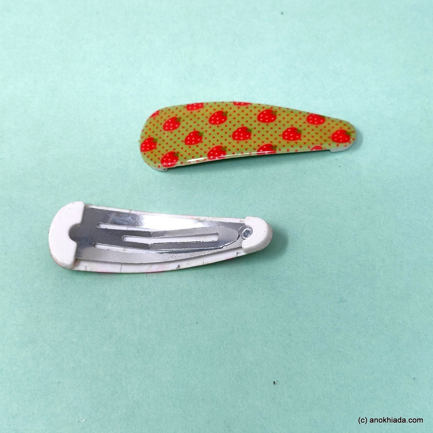 Anokhi Ada Strawberry Print Tic Tac Hair Clips (Pack of 2) 10-64