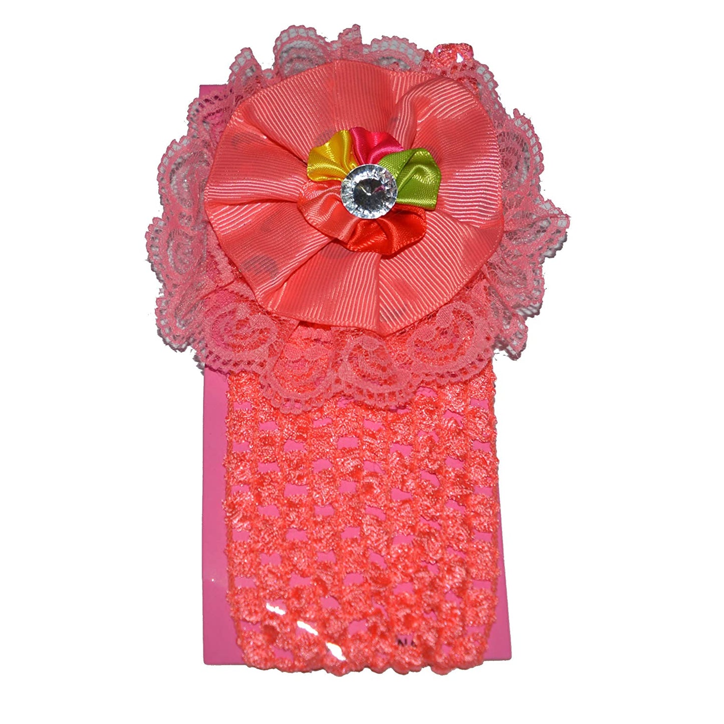 Floral Soft Stretchy Headbands for Baby Girls and Newborn (17-12 Rose Red Baby Headband)