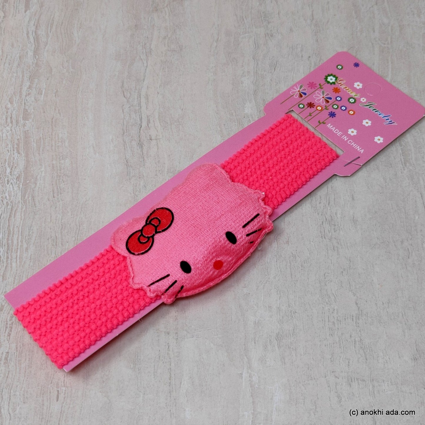 Kitty Pink Soft Stretchy Headbands for Baby Girls and Girls (17-49)