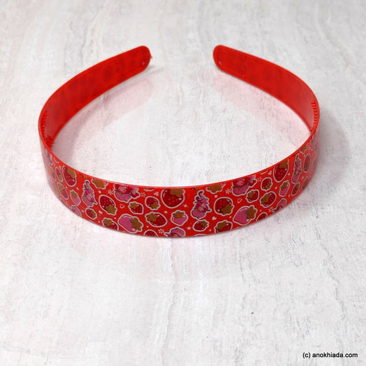 Anokhi Ada Plastic Strawberry Print Headbands/Hairbands for Kids and Girls (19-5d)