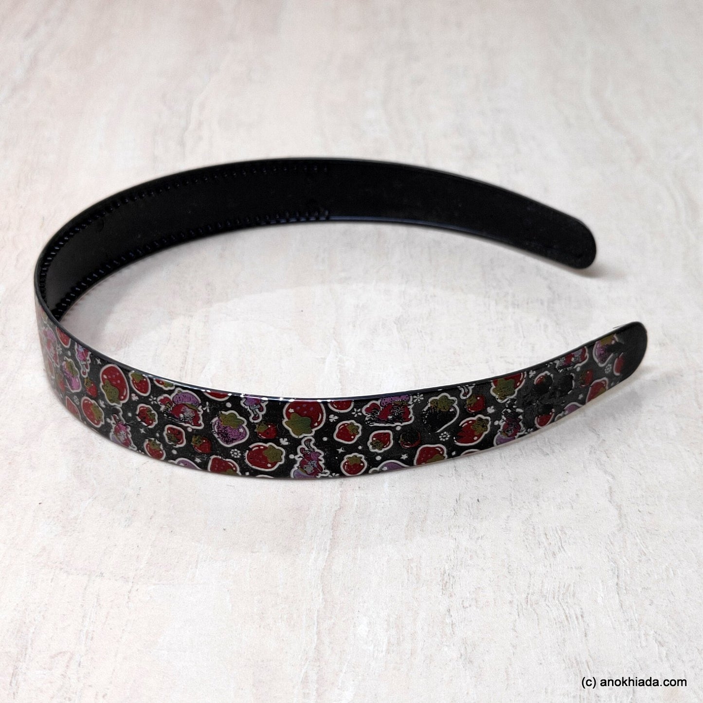 Anokhi Ada Plastic Strawberry Print Headbands/Hairbands for Kids and Girls (19-5f)