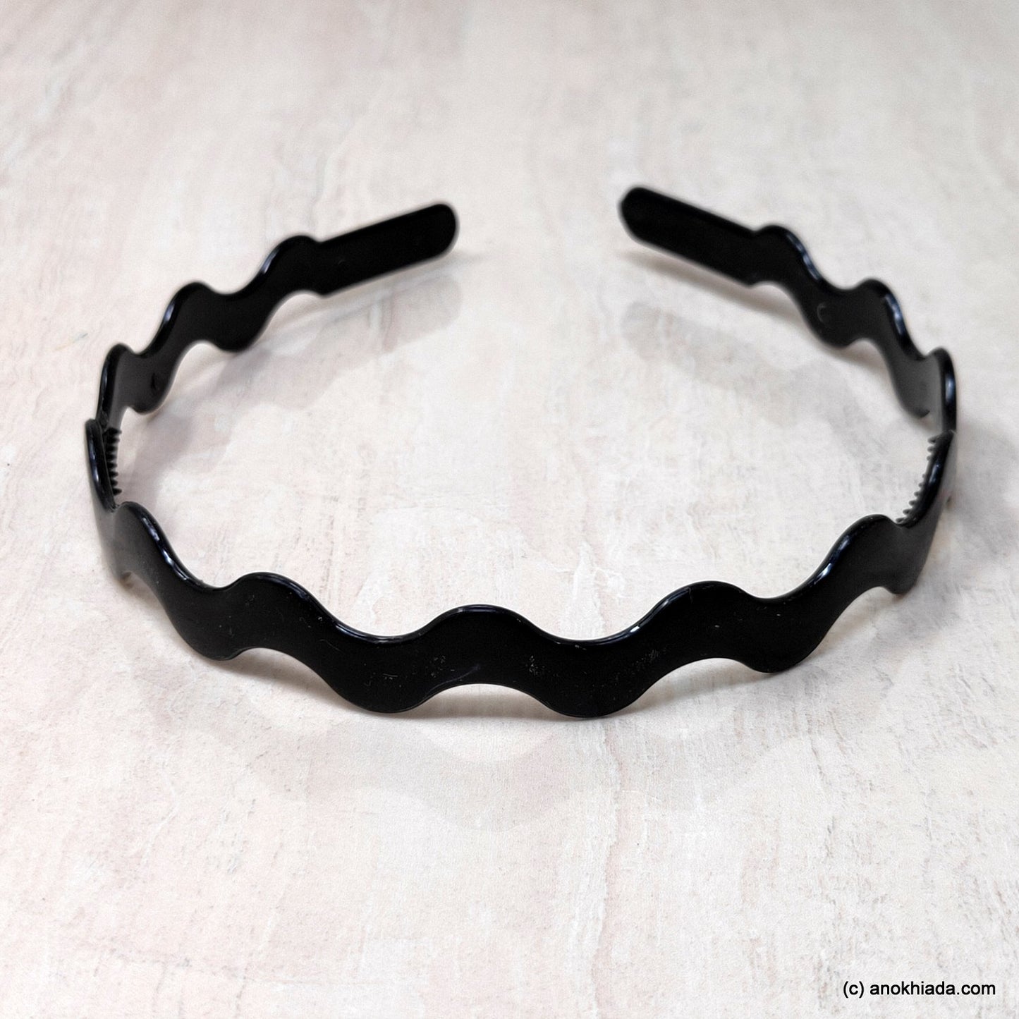 Anokhi Ada Plastic Black Designer Headbands/Hairbands for Kids and Girls (19-9a)