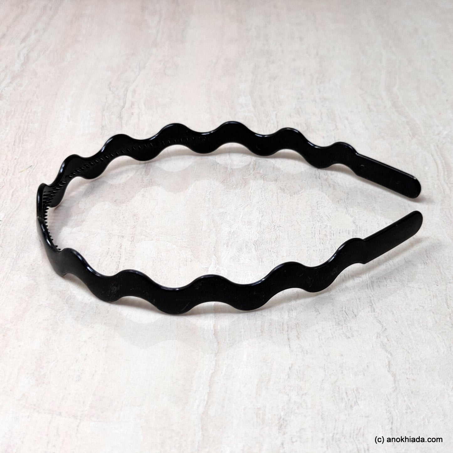 Anokhi Ada Plastic Black Designer Headbands/Hairbands for Kids and Girls (19-9a)