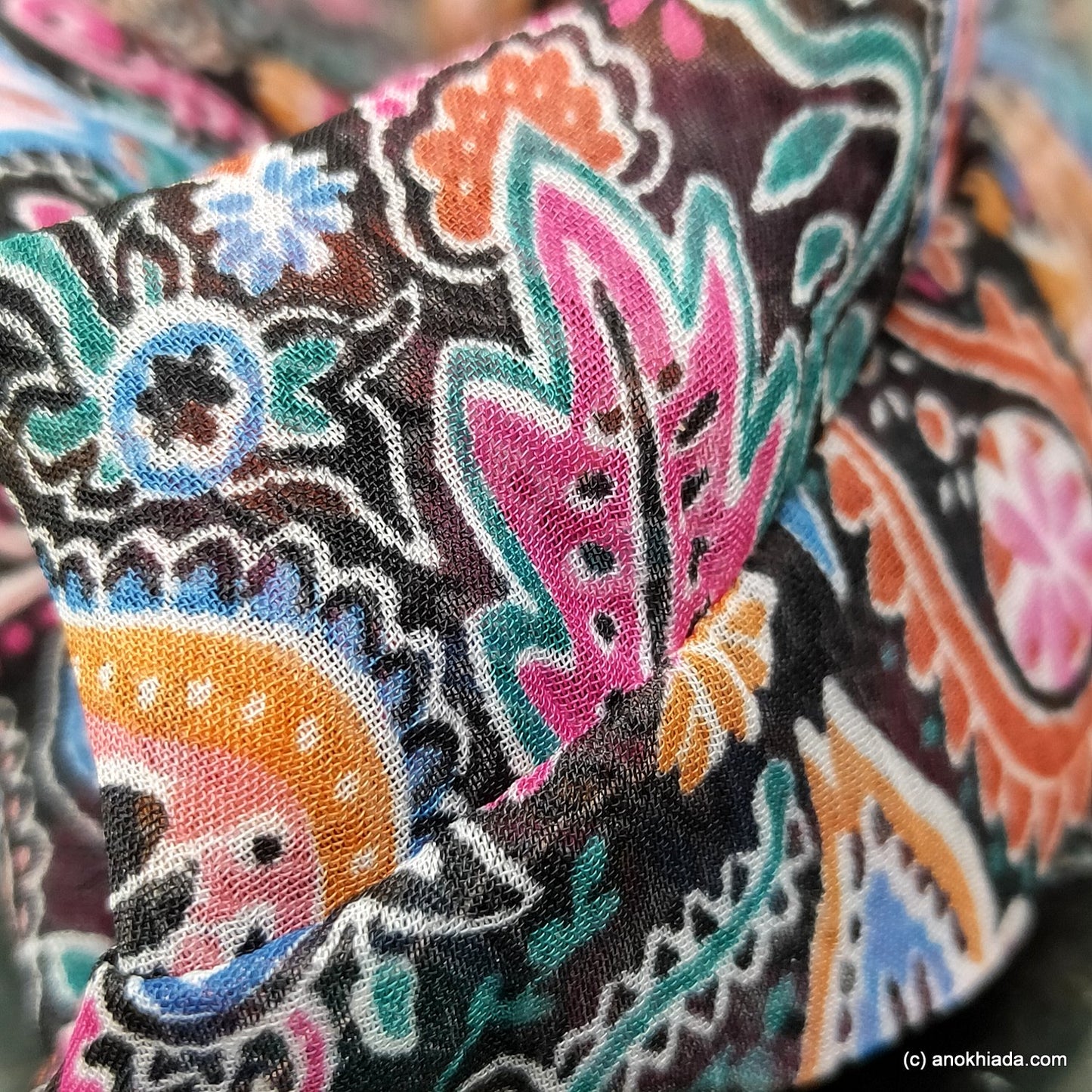 Anokhi Ada Handmade Fabric Scrunchie and Soft Headband Combo for Girls and Women (21-01 Combo)