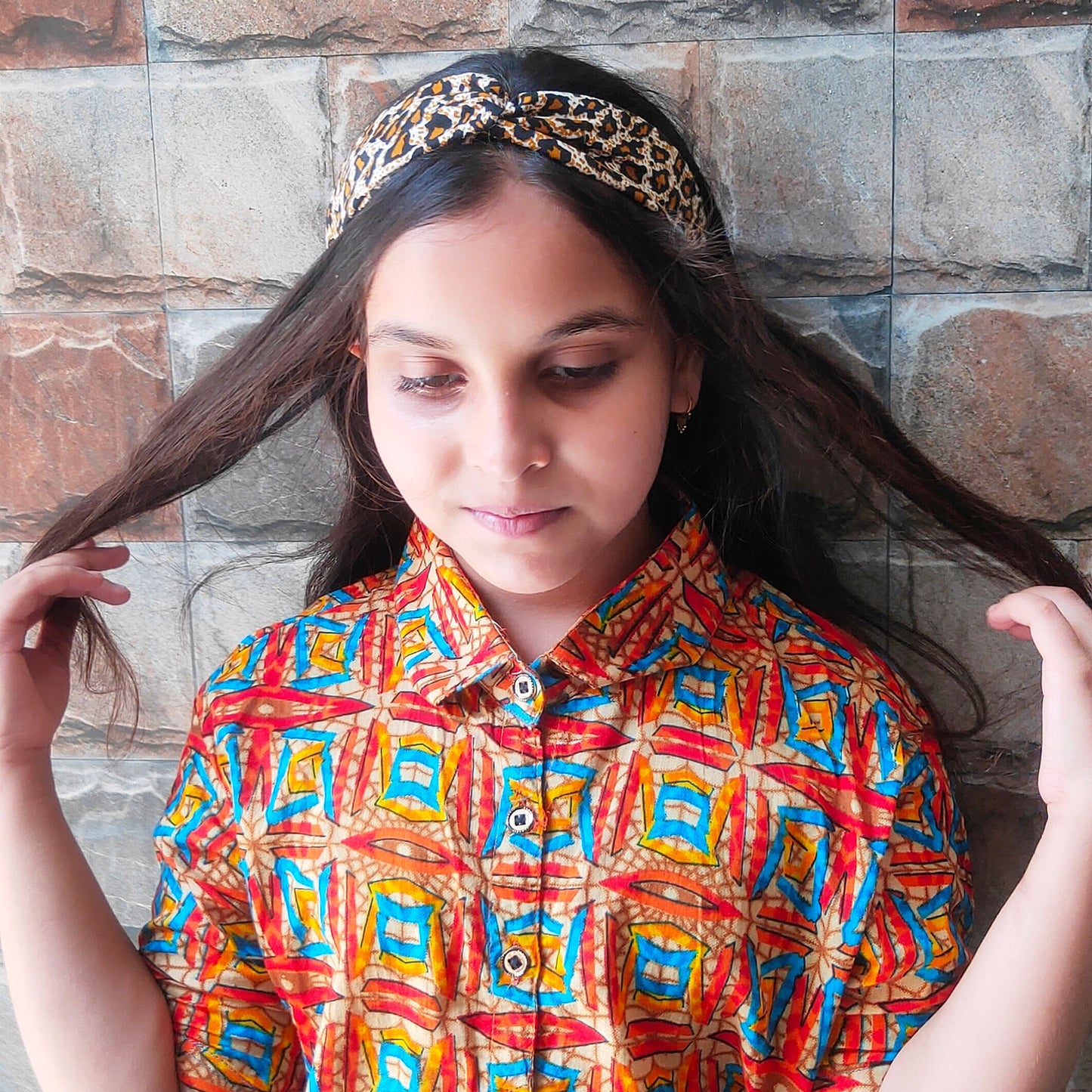 Anokhi Ada Handmade Animal Print Soft Headbands/ Boho Headbands  for Girls and Women (22-18)