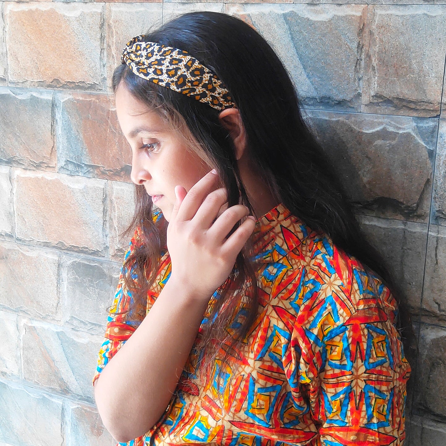 Anokhi Ada Handmade Animal Print Soft Headbands/ Boho Headbands  for Girls and Women (22-18)
