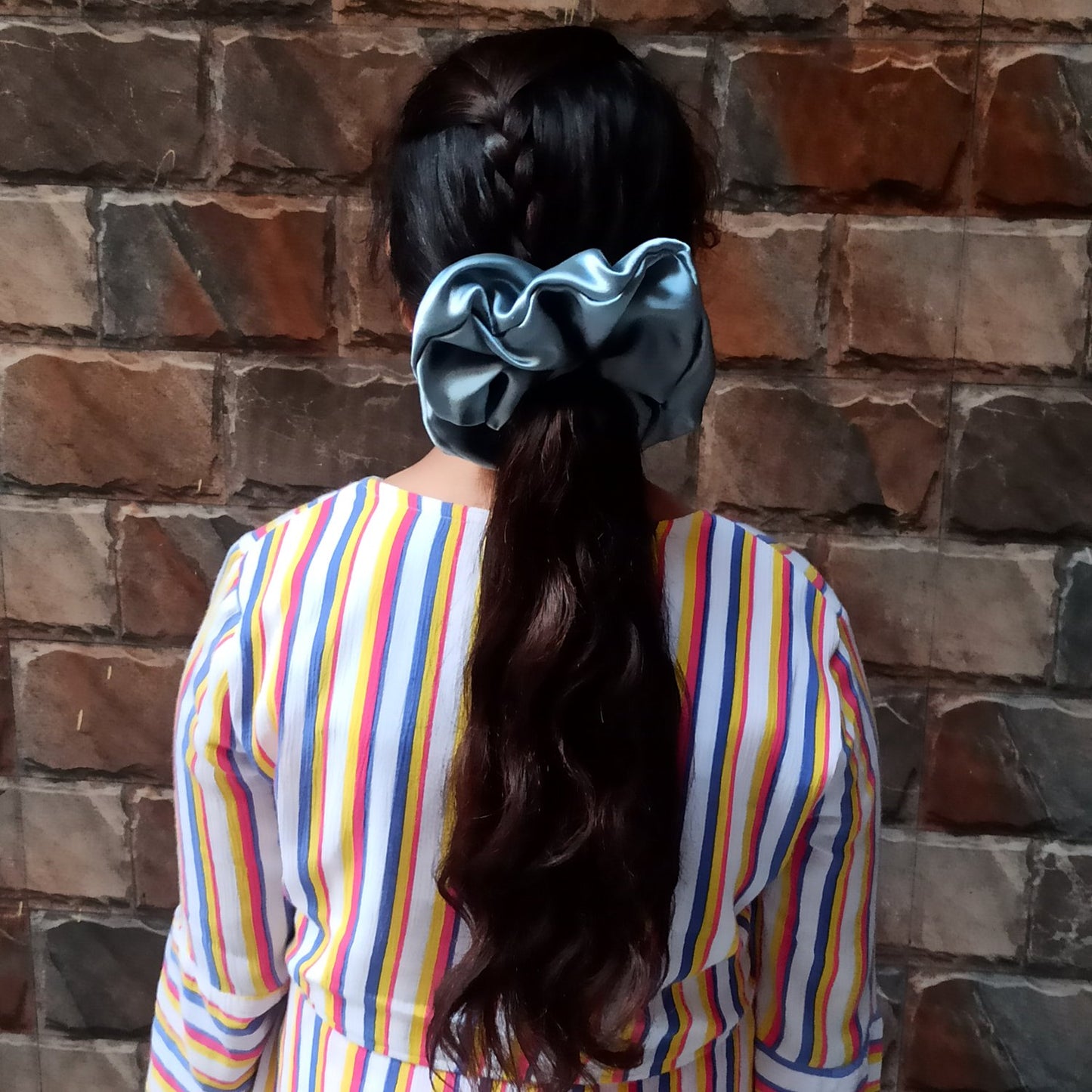 XXL Slate Grey Scrunchie (23-04 b Scrunchie)