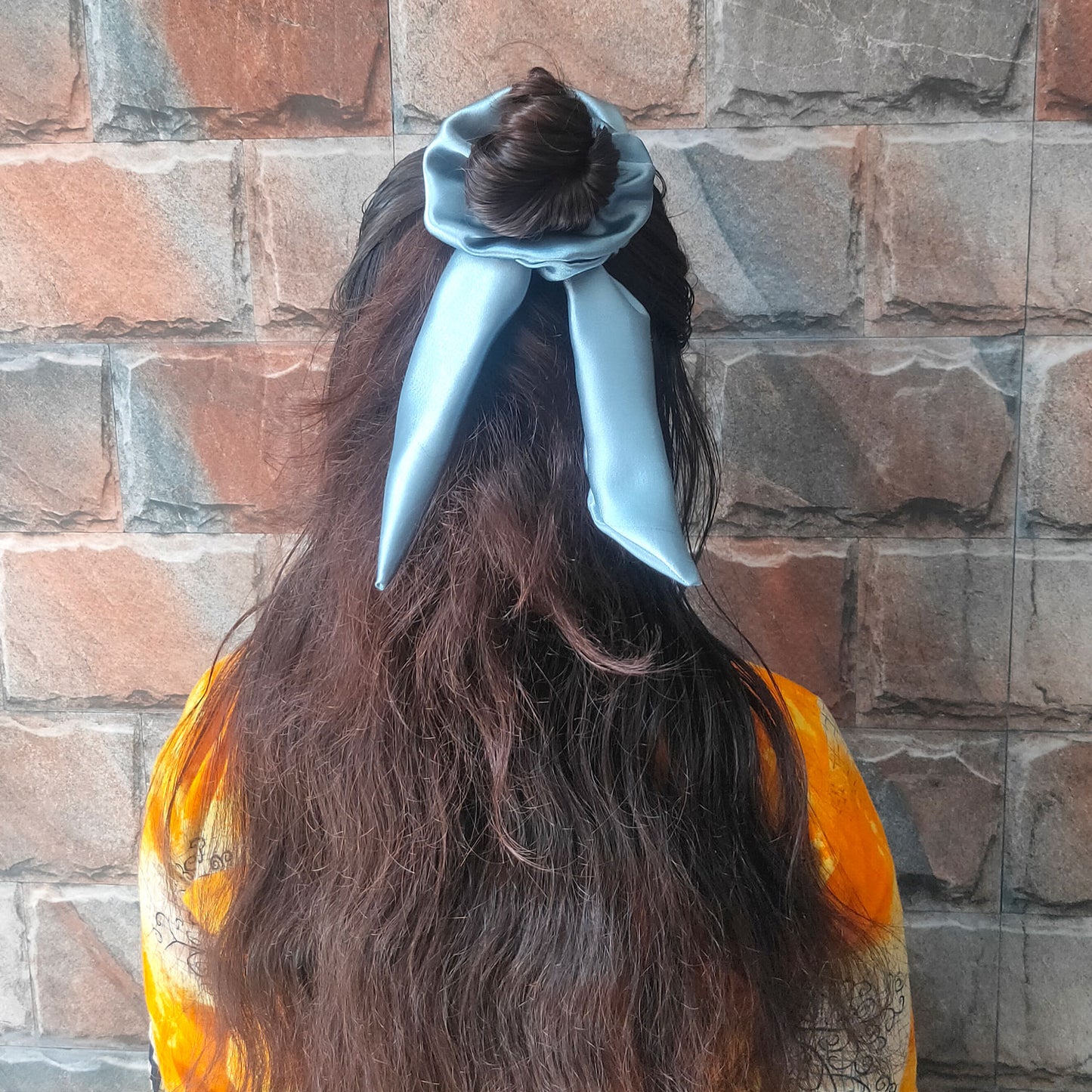 Slate Grey Tail Scrunchie (24-05)