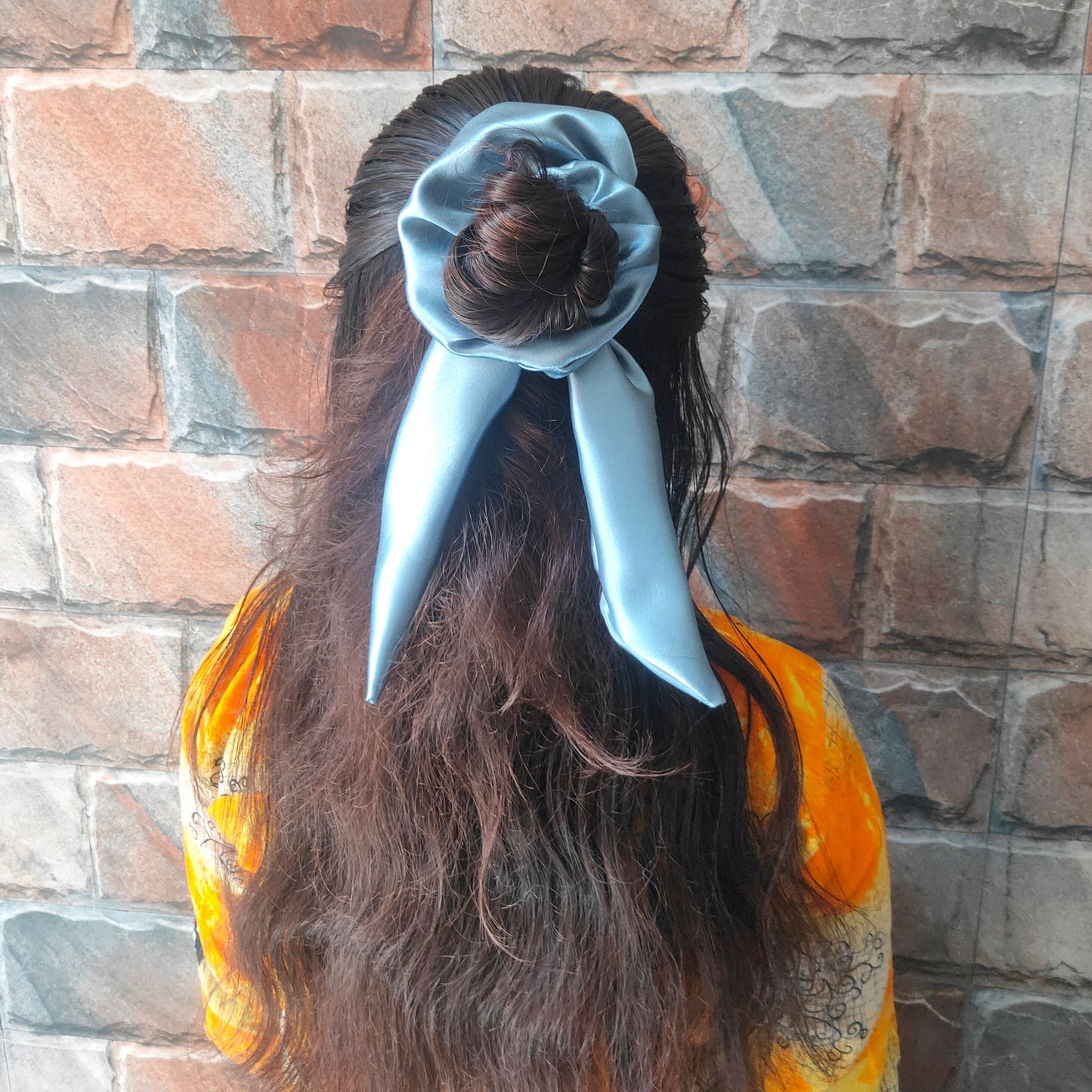 Slate Grey Tail Scrunchie (24-05)