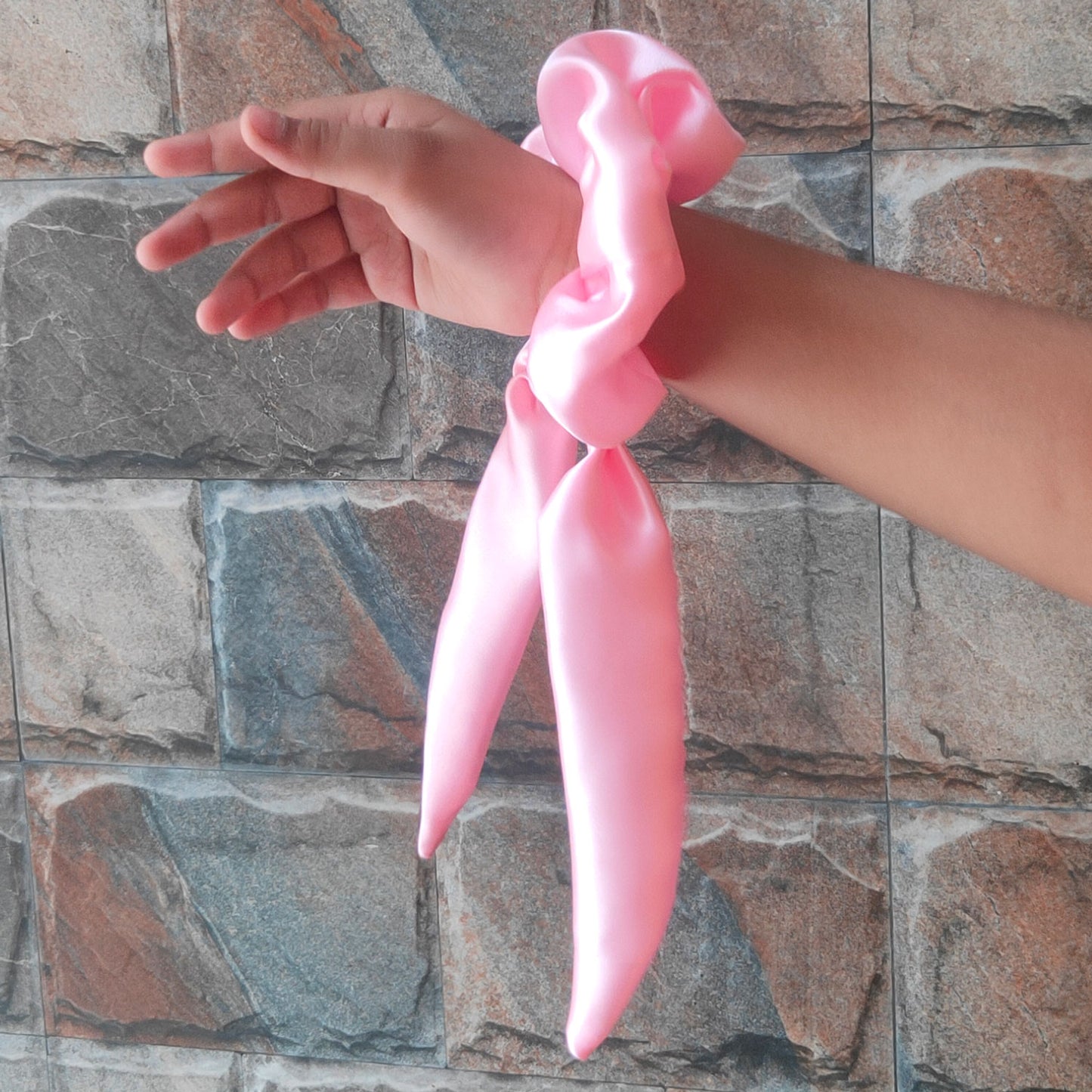 Baby Pink Tail Scrunchie (24-08)