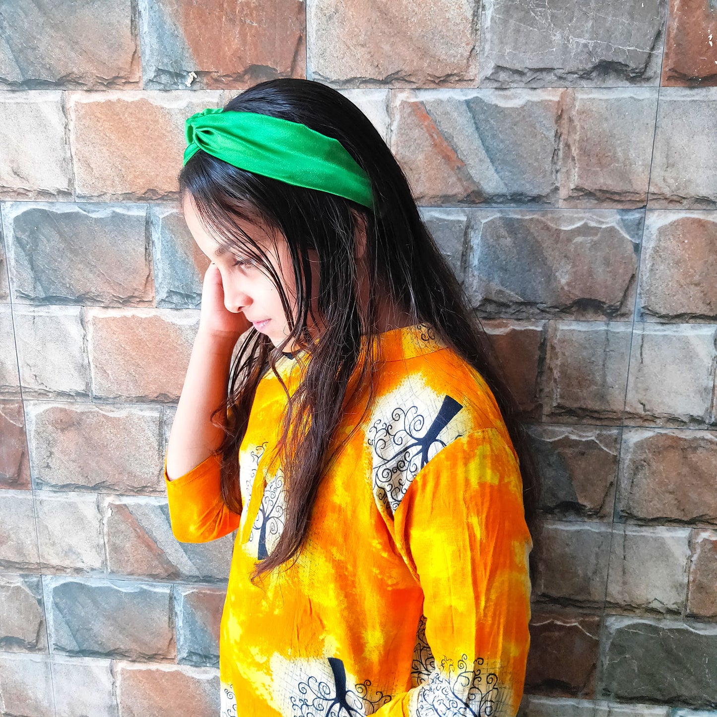 Shamrock Green Satin Headband (28-07)