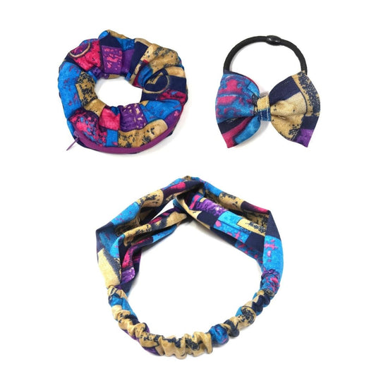 Viola Zipper Scrunchie and Headband Combo (30-20)