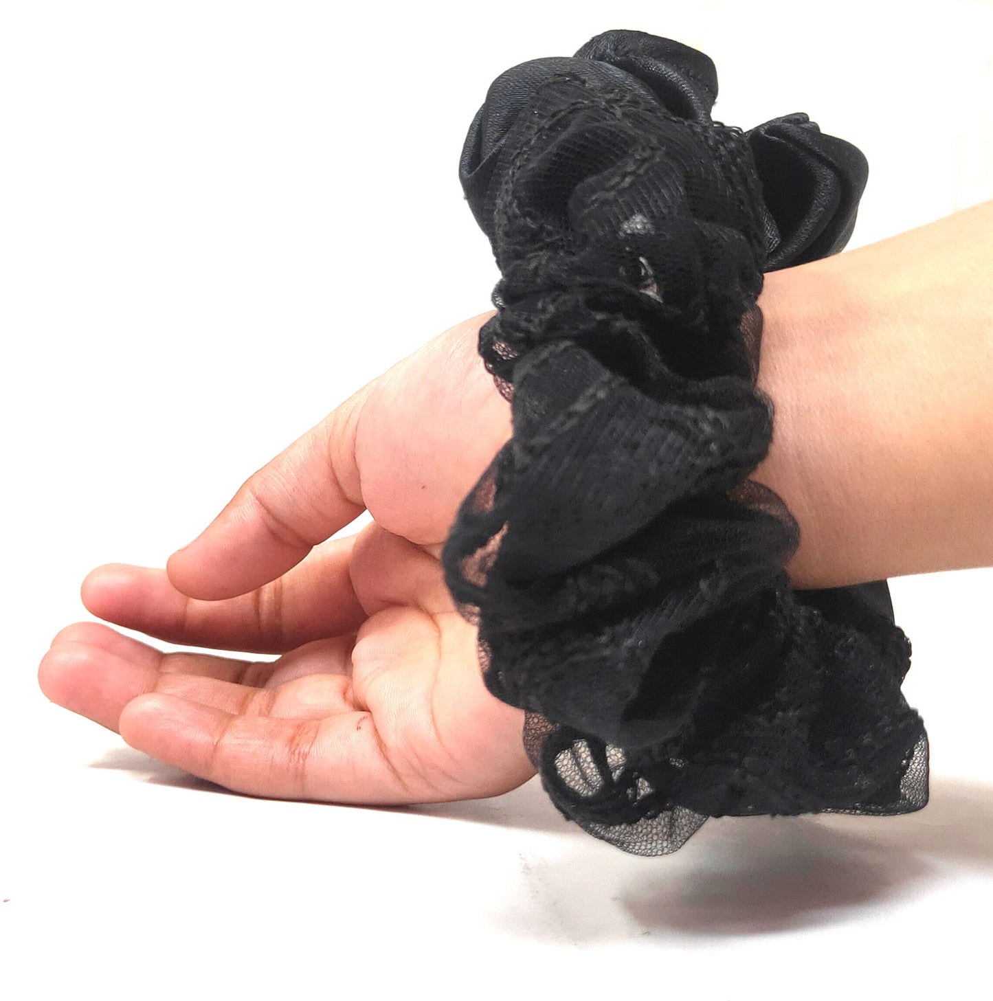 Black Berry Dual Tone Scrunchie (31-09 Scrunchie)