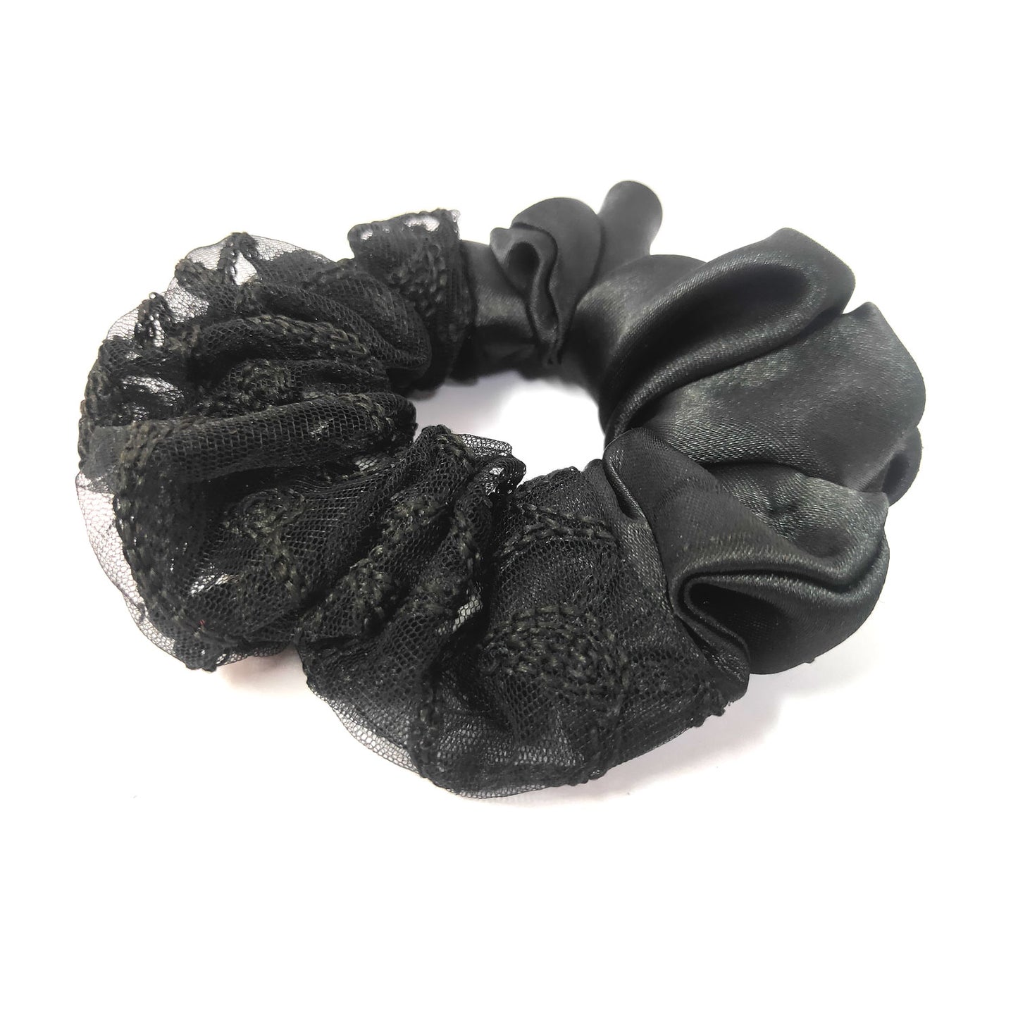 Black Berry Dual Tone Scrunchie (31-09 Scrunchie)