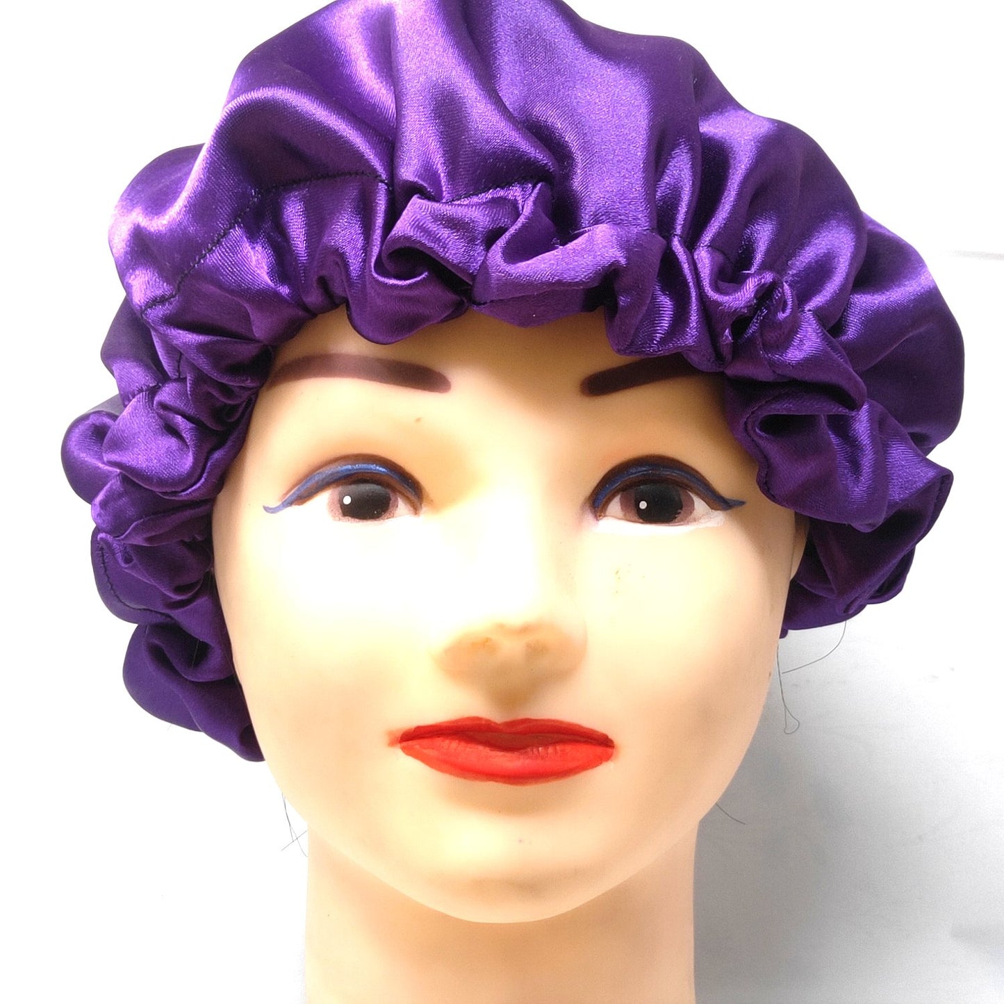 Anokhi Ada Handmade Satin Hair Bonnet Sleep Cap (36-01,Purple)