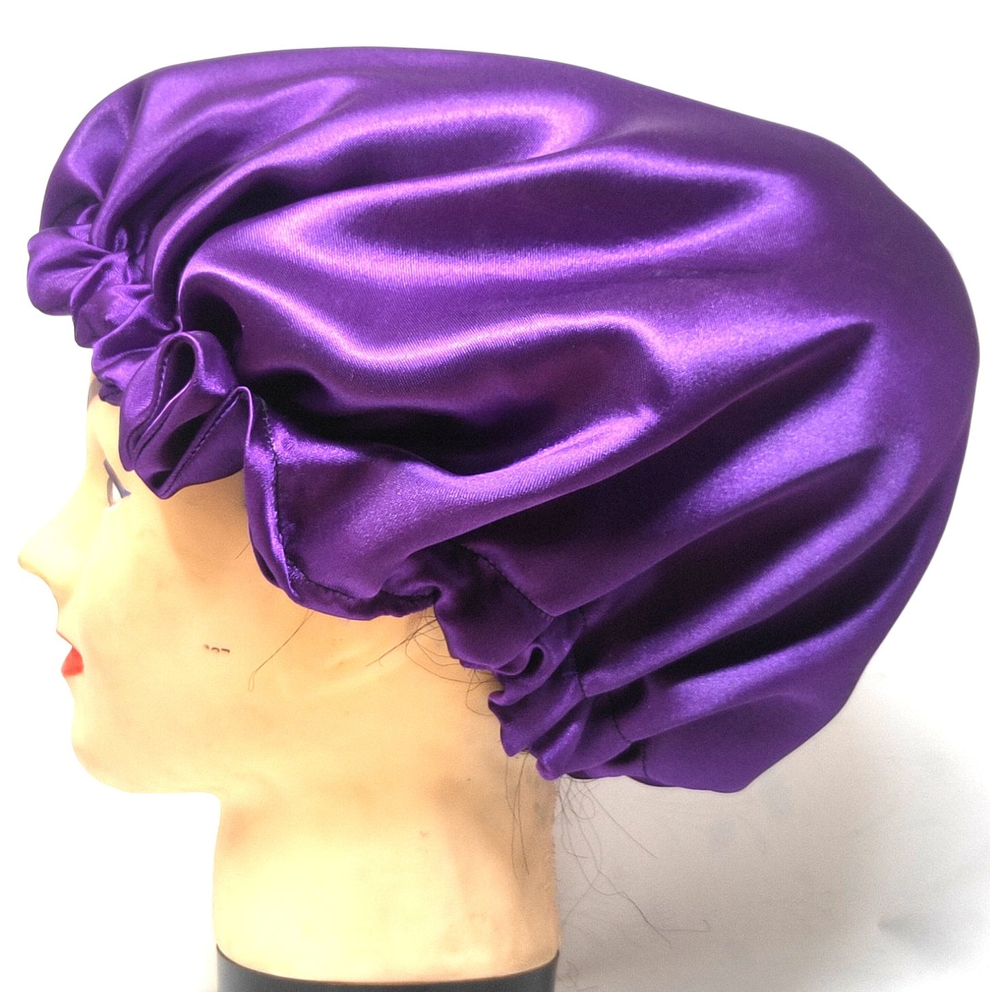 Anokhi Ada Handmade Satin Hair Bonnet Sleep Cap (36-01,Purple)