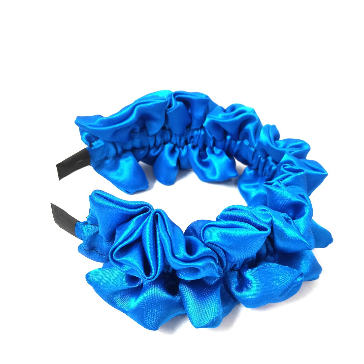 Neon Blue Scrunch Headband (37-06)