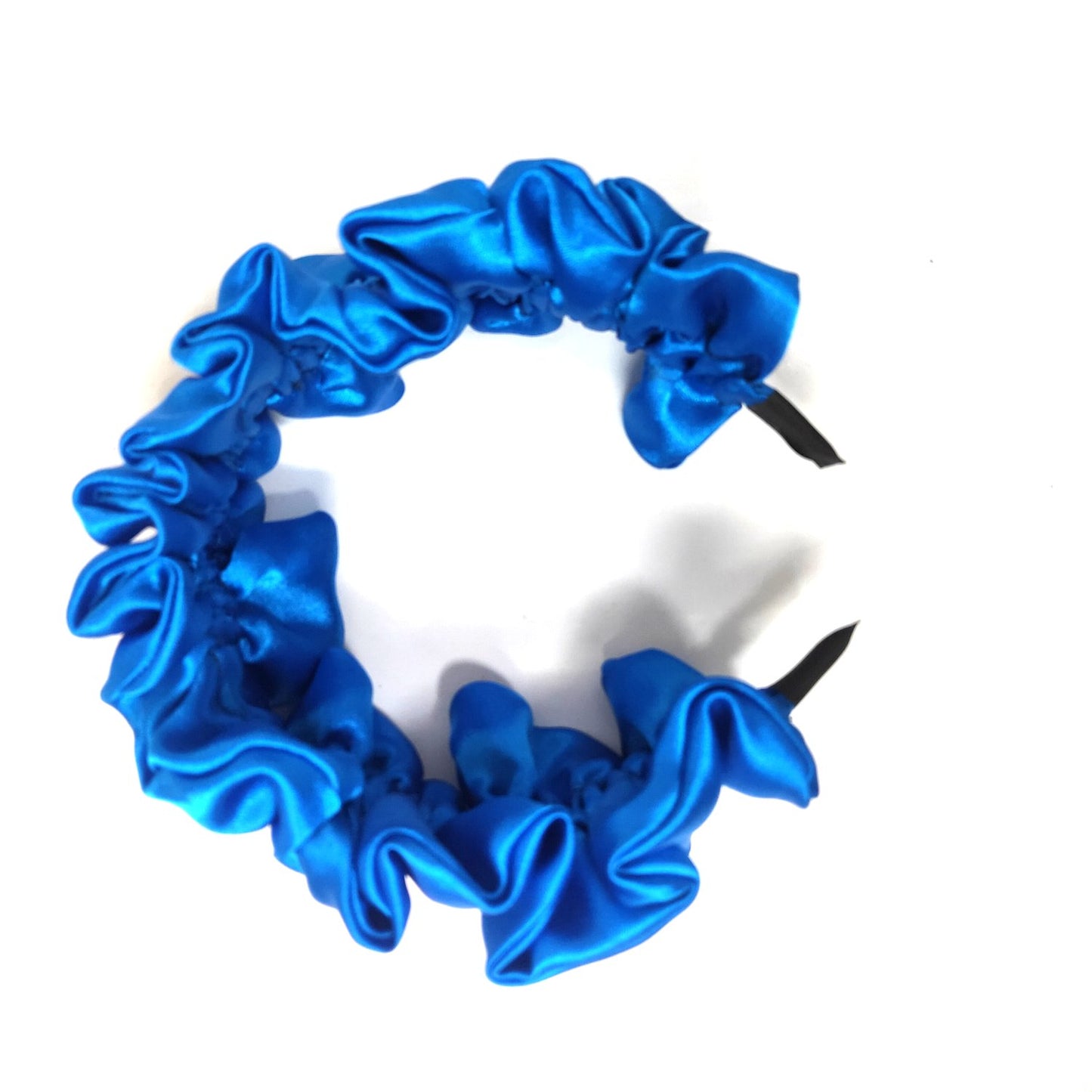 Neon Blue Scrunch Headband (37-06)