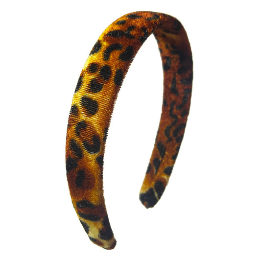 Anokhi Ada Velvet on Plastic Hairbands / Headbands for Kids and Girls (Orange, Pack of 1) - 09-12H