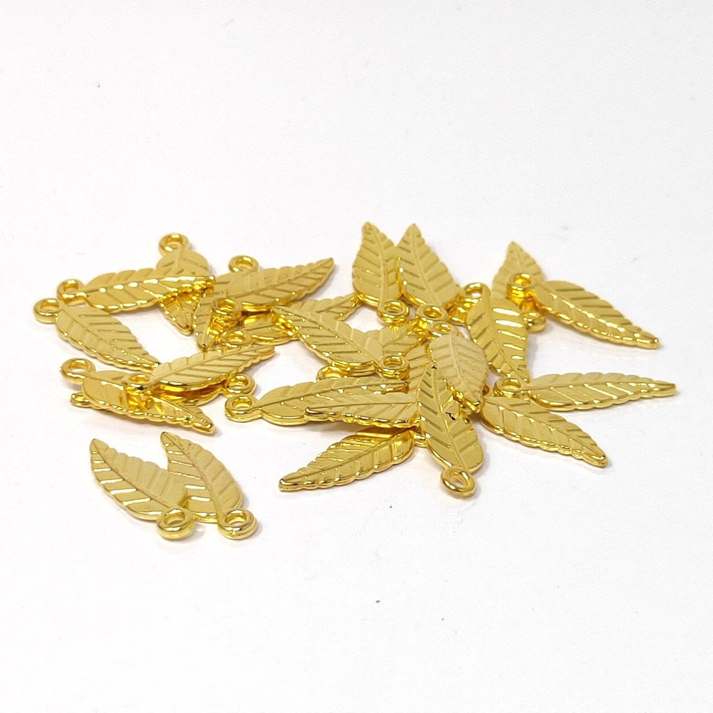 Plastic Leafy Beads for Jewellery Making and Decoration (100 Beads) - 96-09