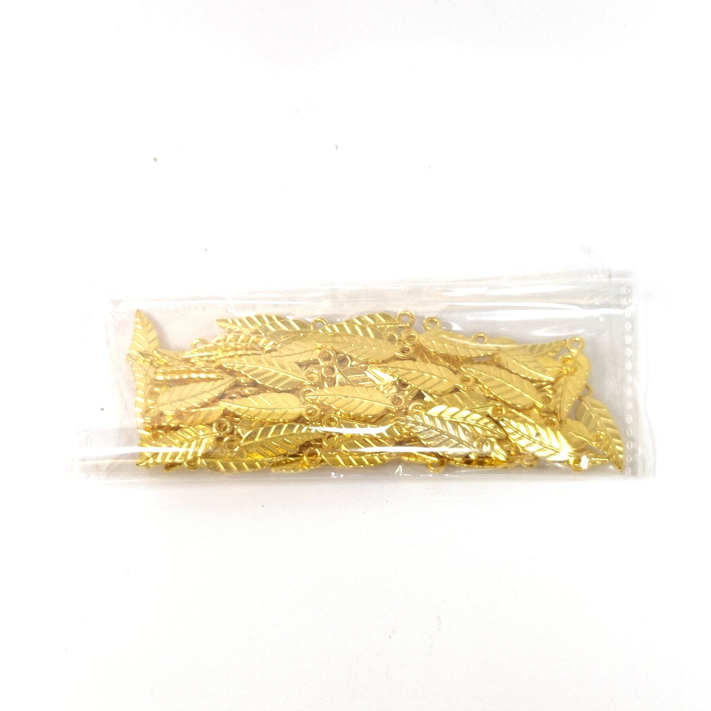Plastic Leafy Beads for Jewellery Making and Decoration (100 Beads) - 96-09
