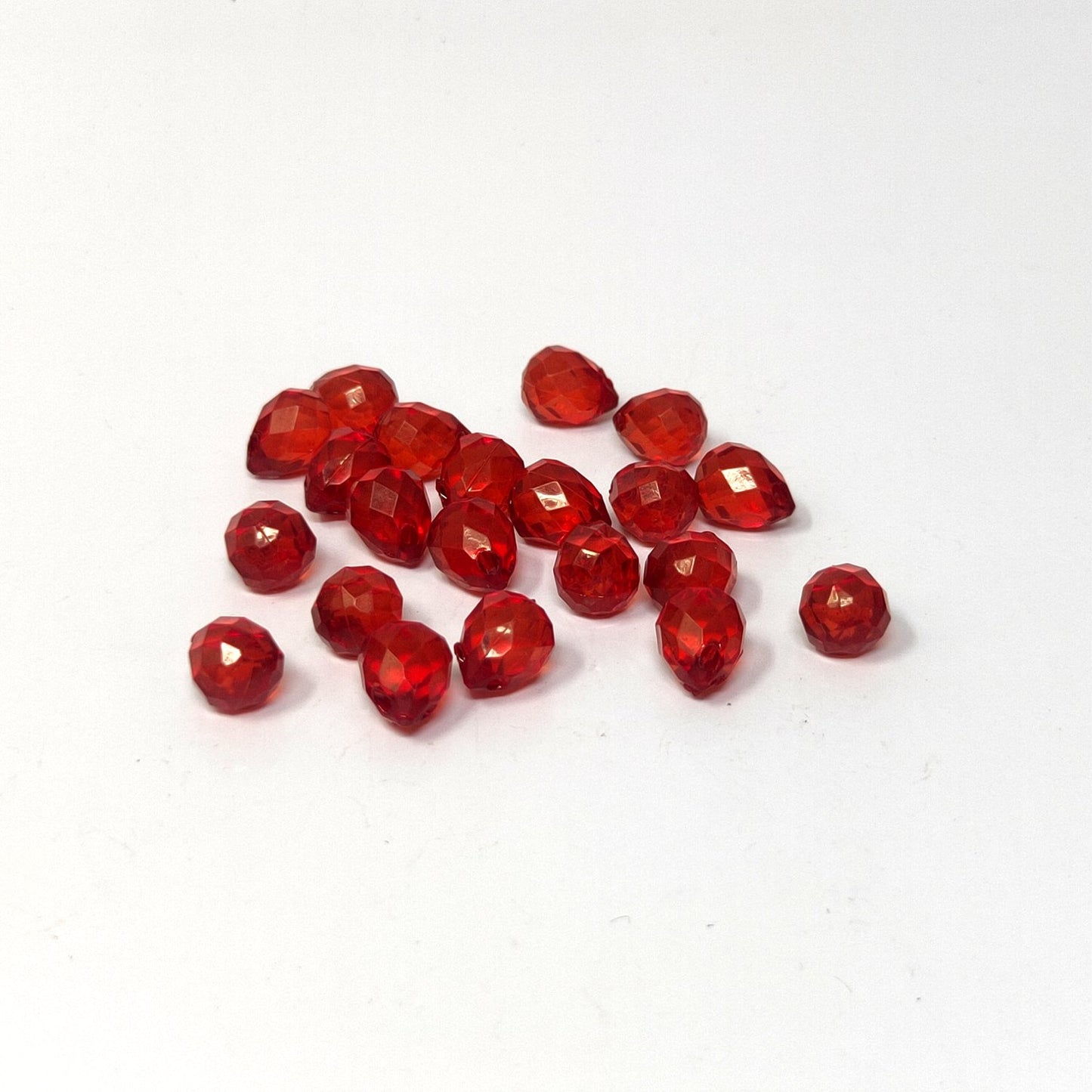10 mm Translucent Crystal Drop Beads for Jewellery Making and Decoration (25 Beads) 96-14