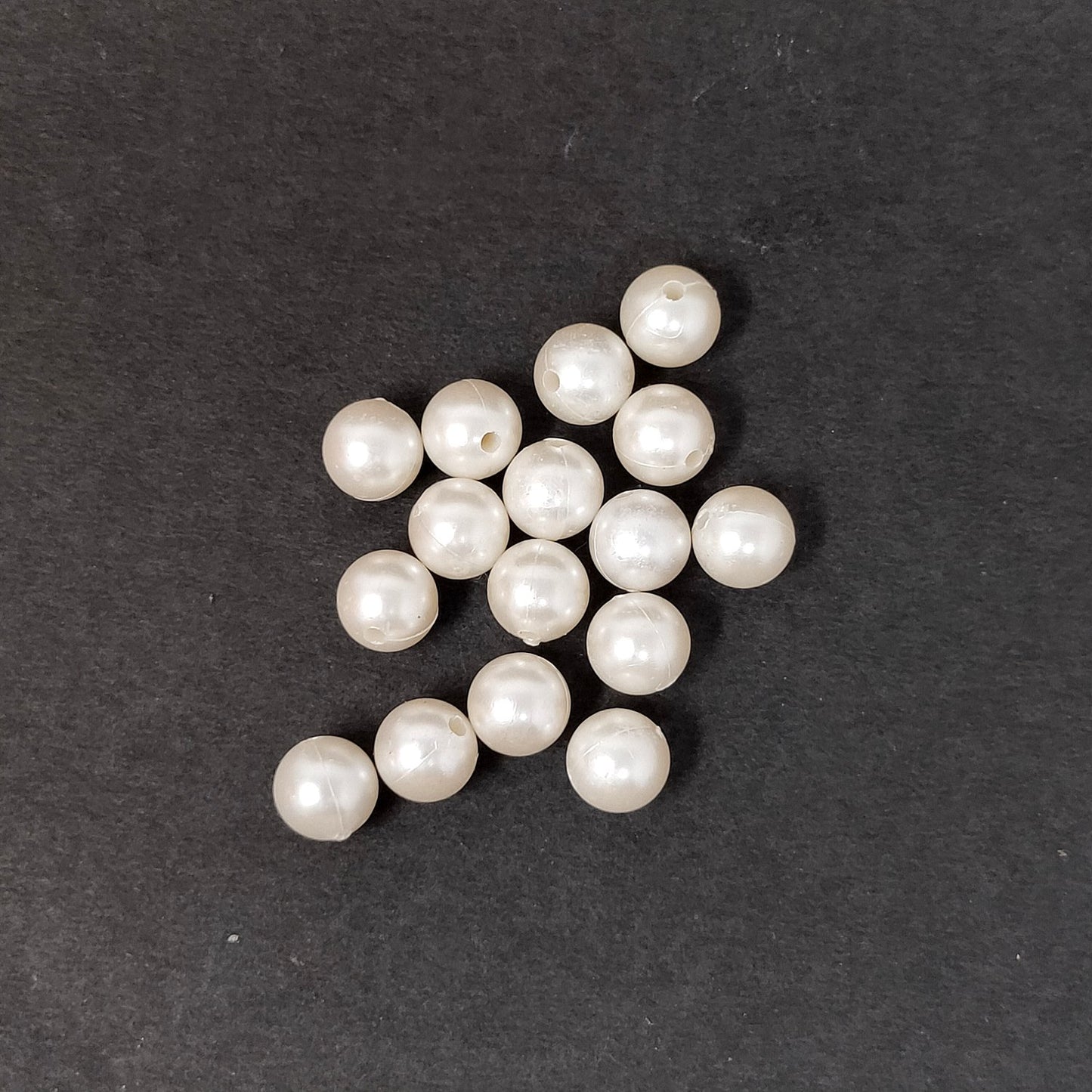 12 mm Off  White Pearl Beads for Jewellery Making and Decoration (10 Beads) - 96-19