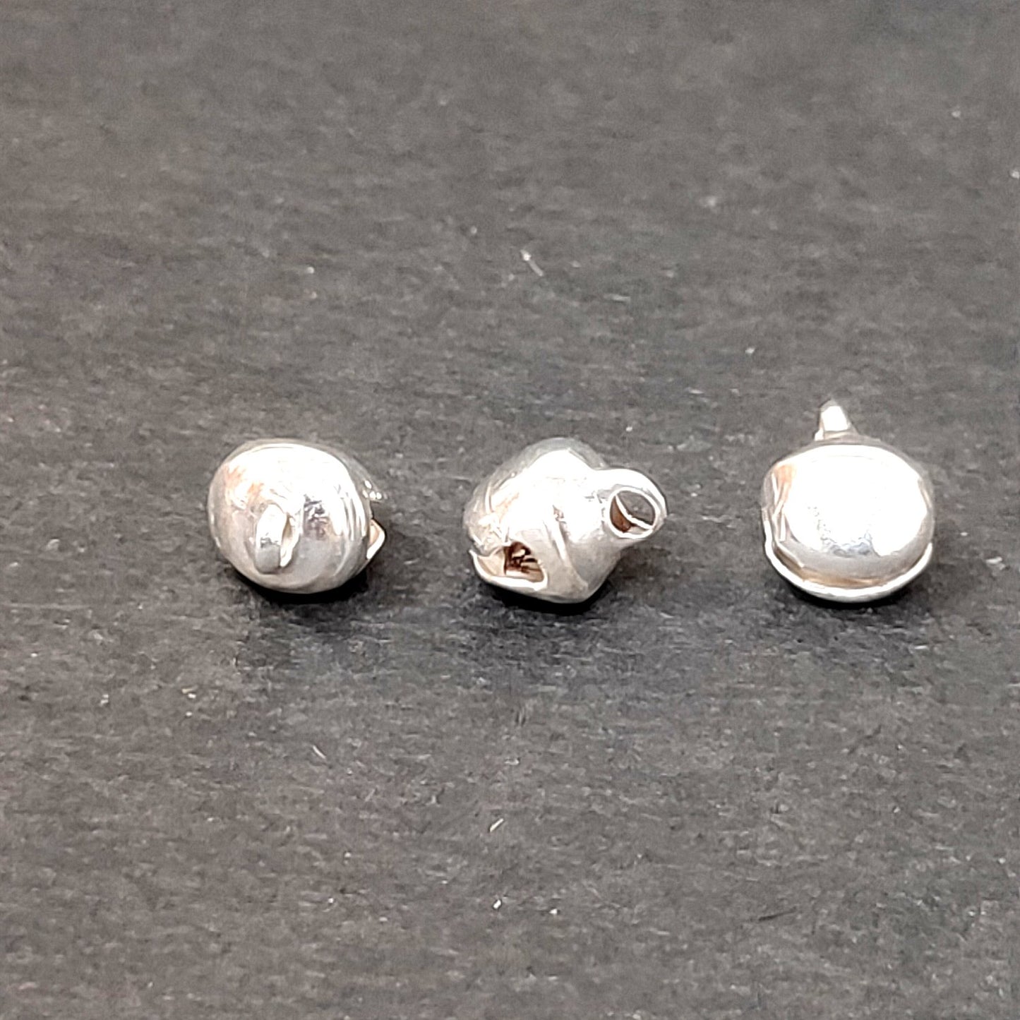 8 mm Silver Ghungroo Beads for Making Jewellery (100 Beads) - 96-23
