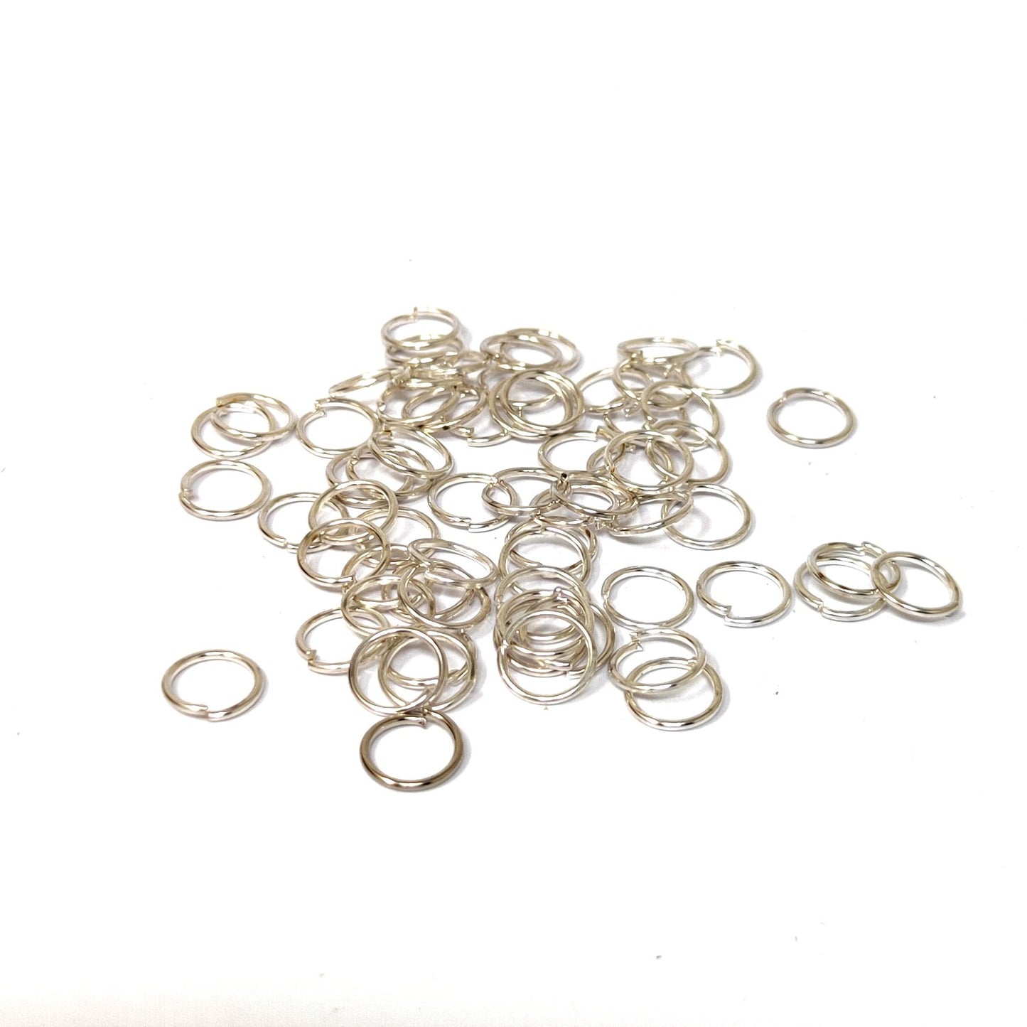 6mm Silver Jump Rings for Making Earrings and Jewellery (100 Pcs) - 96-24