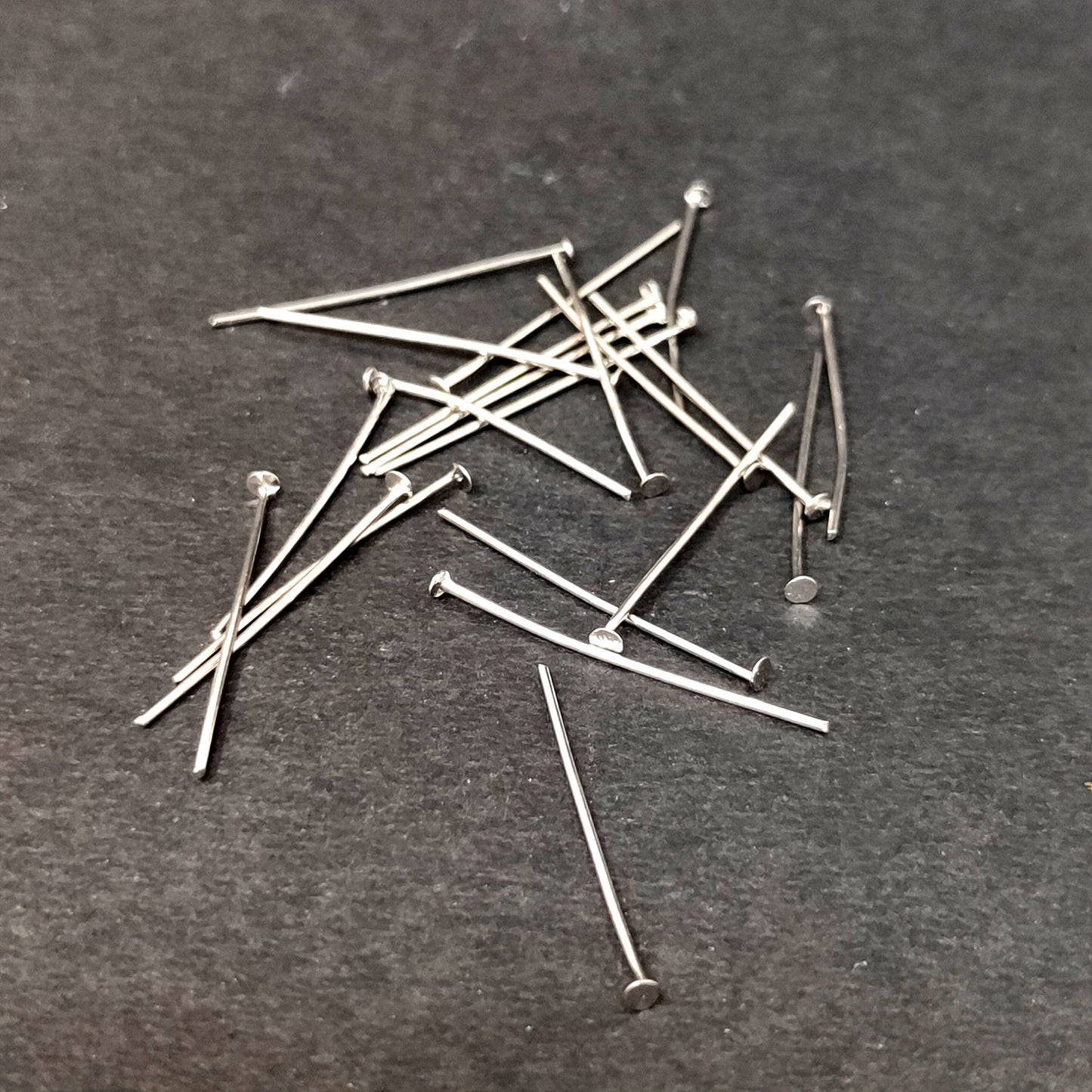 3 cm Antique Silver Head Pins for Making Earrings and Jewellery (25 Pcs) - 96-27