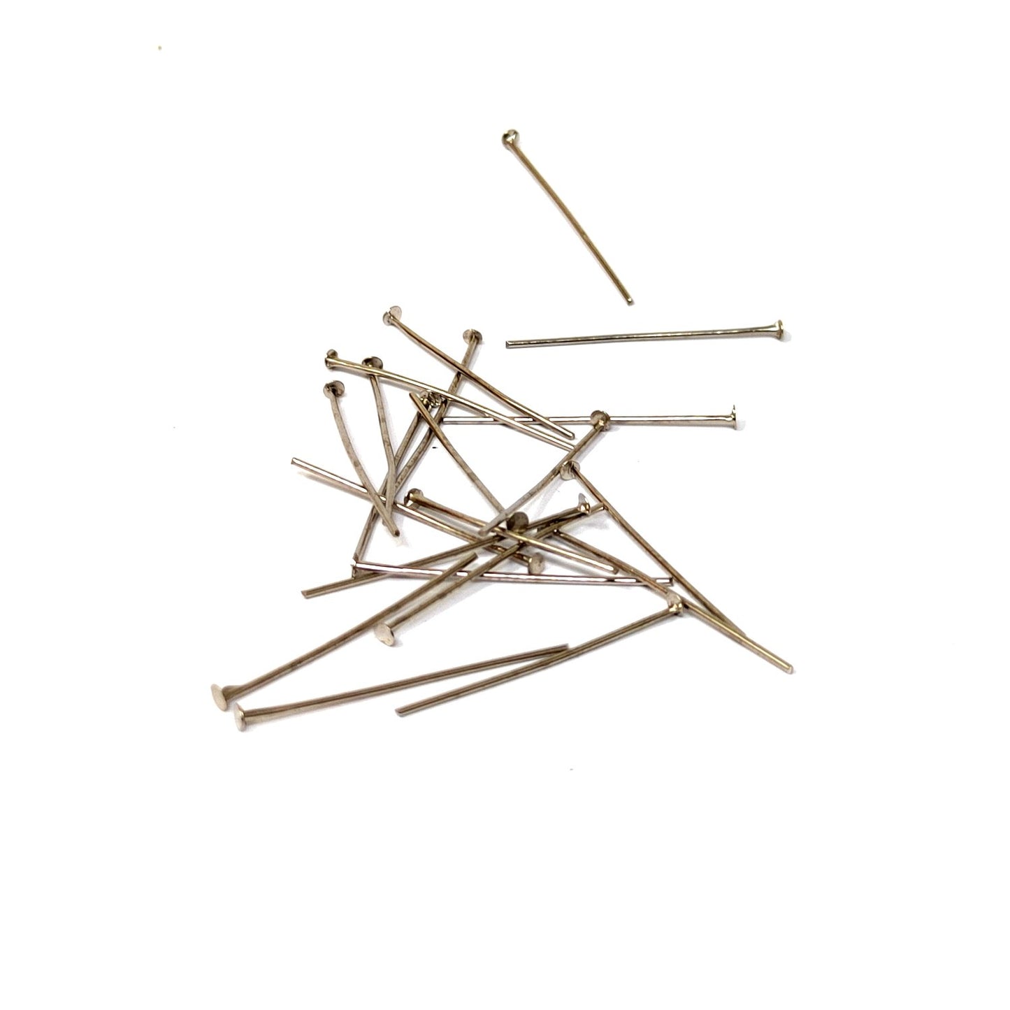 3 cm Antique Silver Head Pins for Making Earrings and Jewellery (25 Pcs) - 96-27