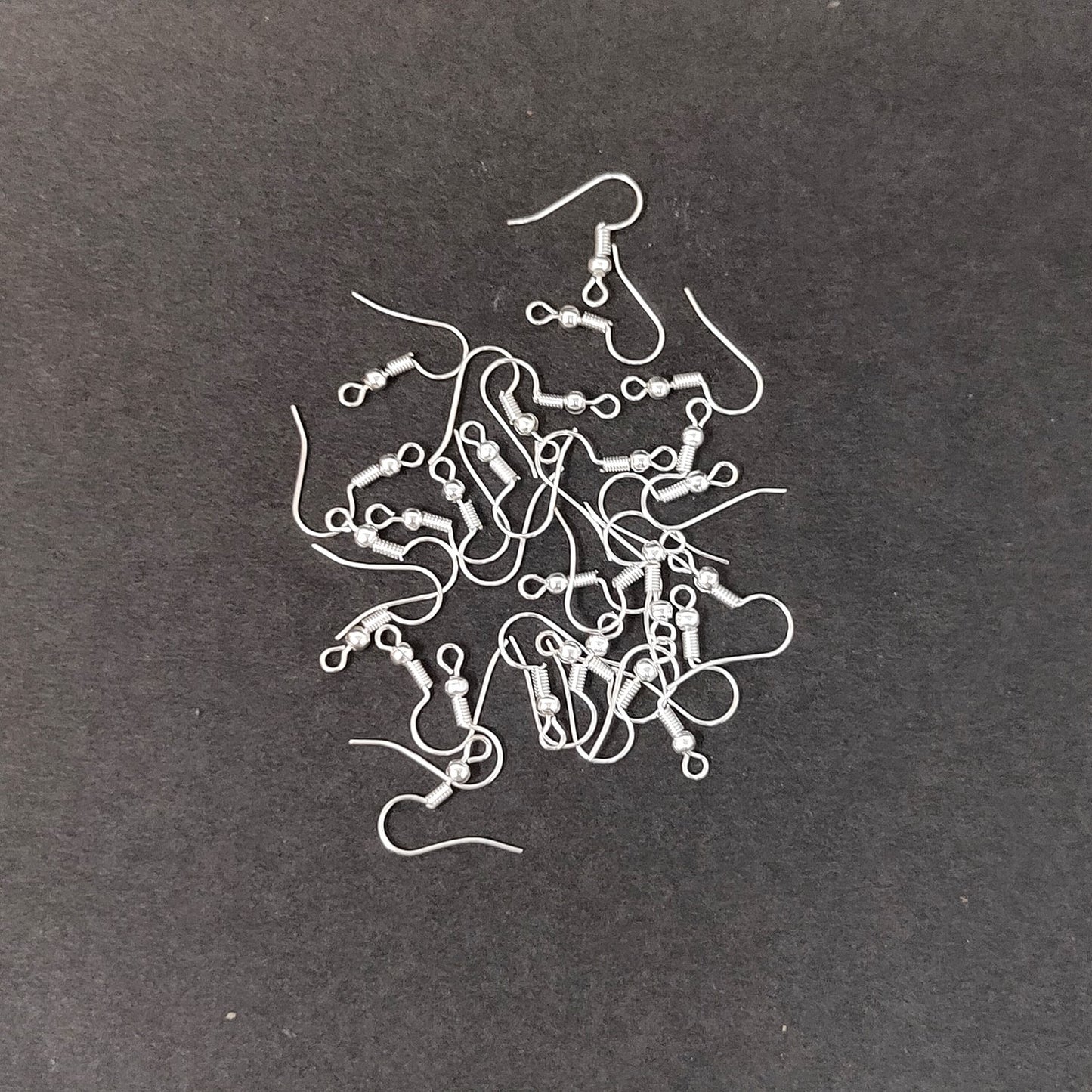 Silver Earring Fish Hooks for Making Earrings (25 Pcs) - 96-29
