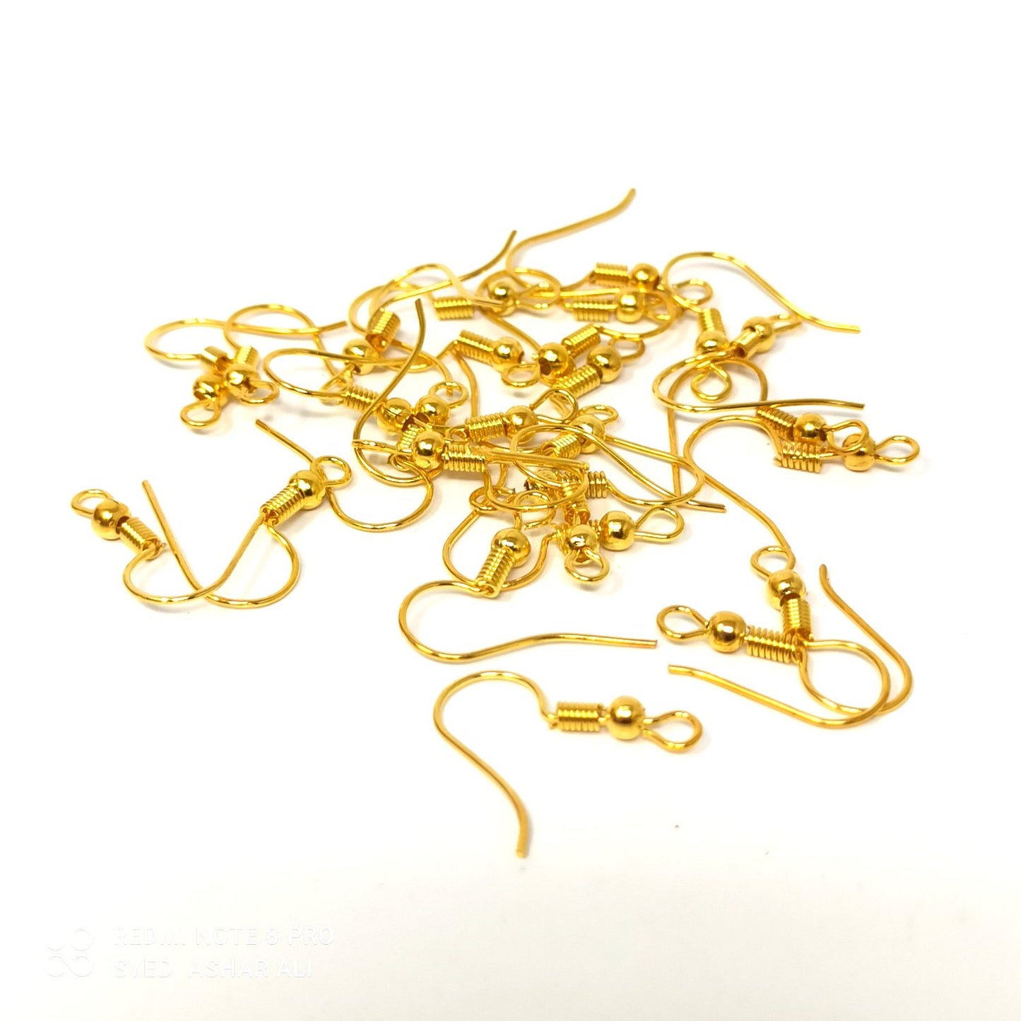 Golden Earring Fish Hooks for Making Earrings (25 Pcs) - 96-31