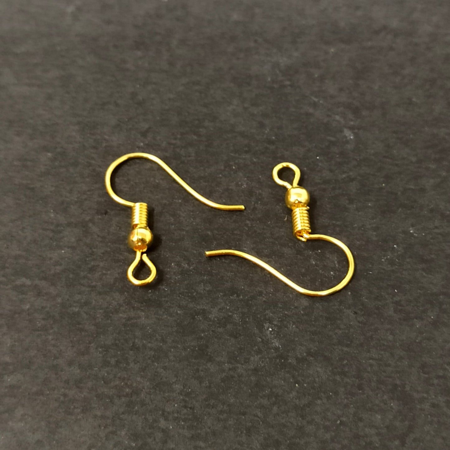 Golden Earring Fish Hooks for Making Earrings (25 Pcs) - 96-31
