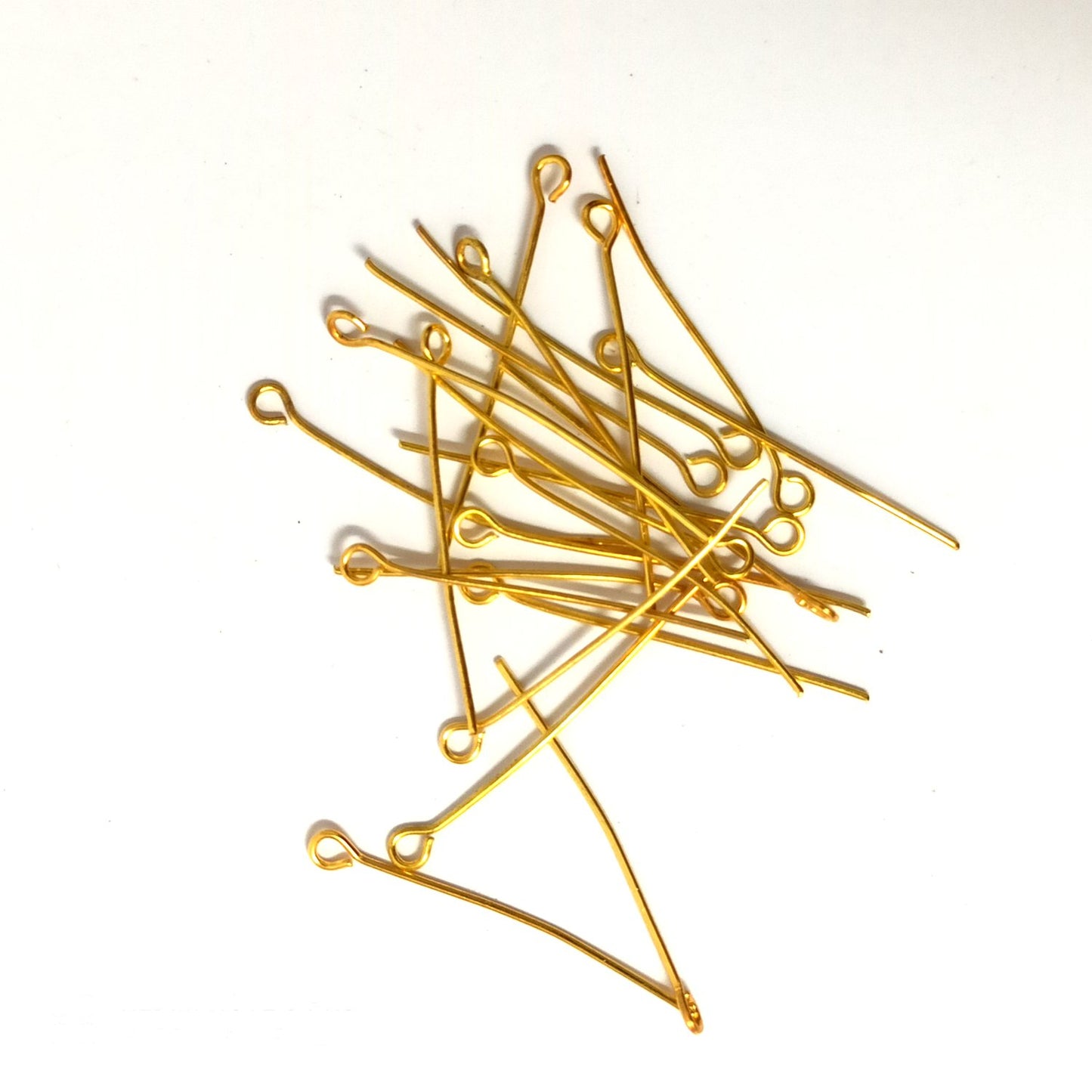3.3 cm Golden Eye Pins for Making Earrings and Jewellery (25 Pcs) - 96-32