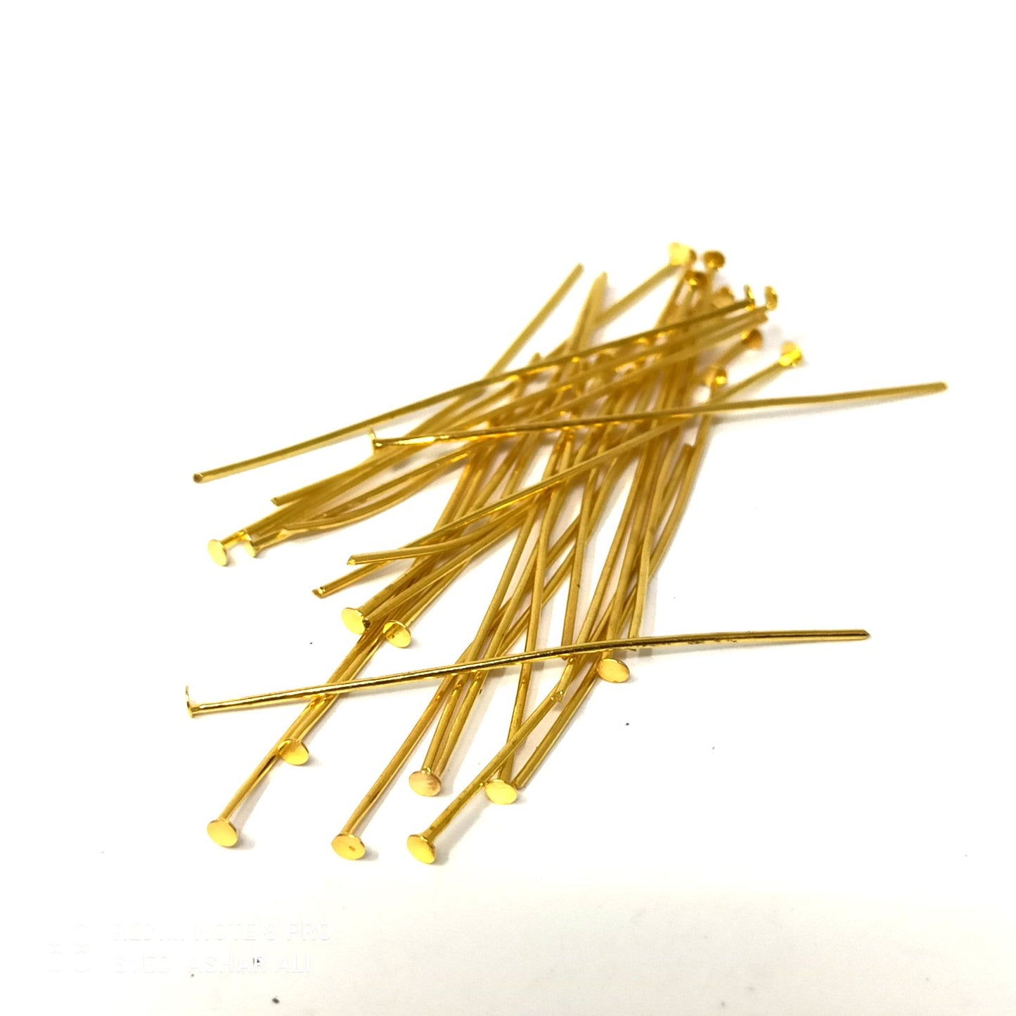 5 cm Golden Head Pins for Making Earrings and Jewellery (25 Pcs) - 96-33