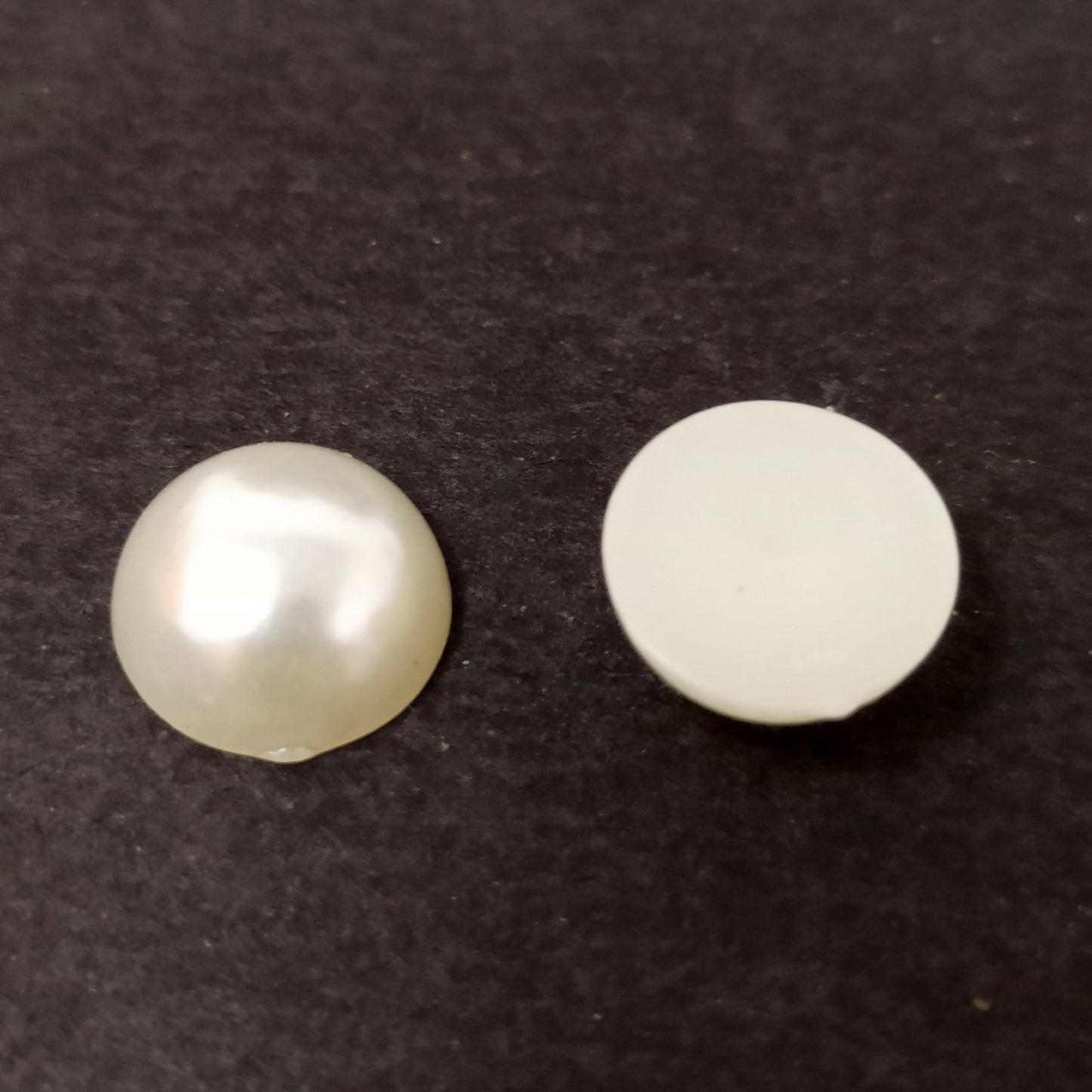 10 mm Off White Half Pearl Beads for Jewellery Making and Decoration (25 Beads) - 96-36